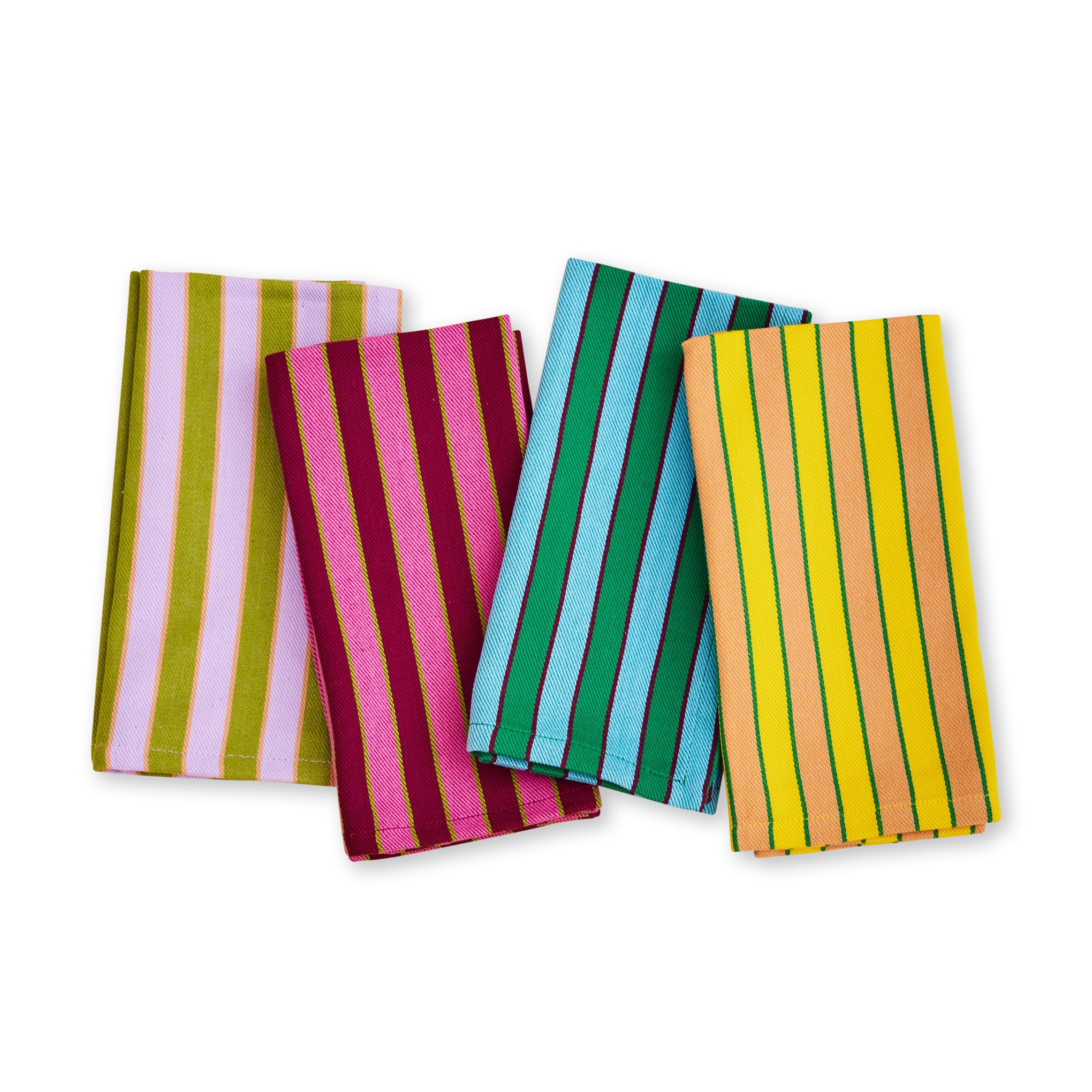 Dusen Dusen Herb Stripe Cotton Napkins - Set of 4