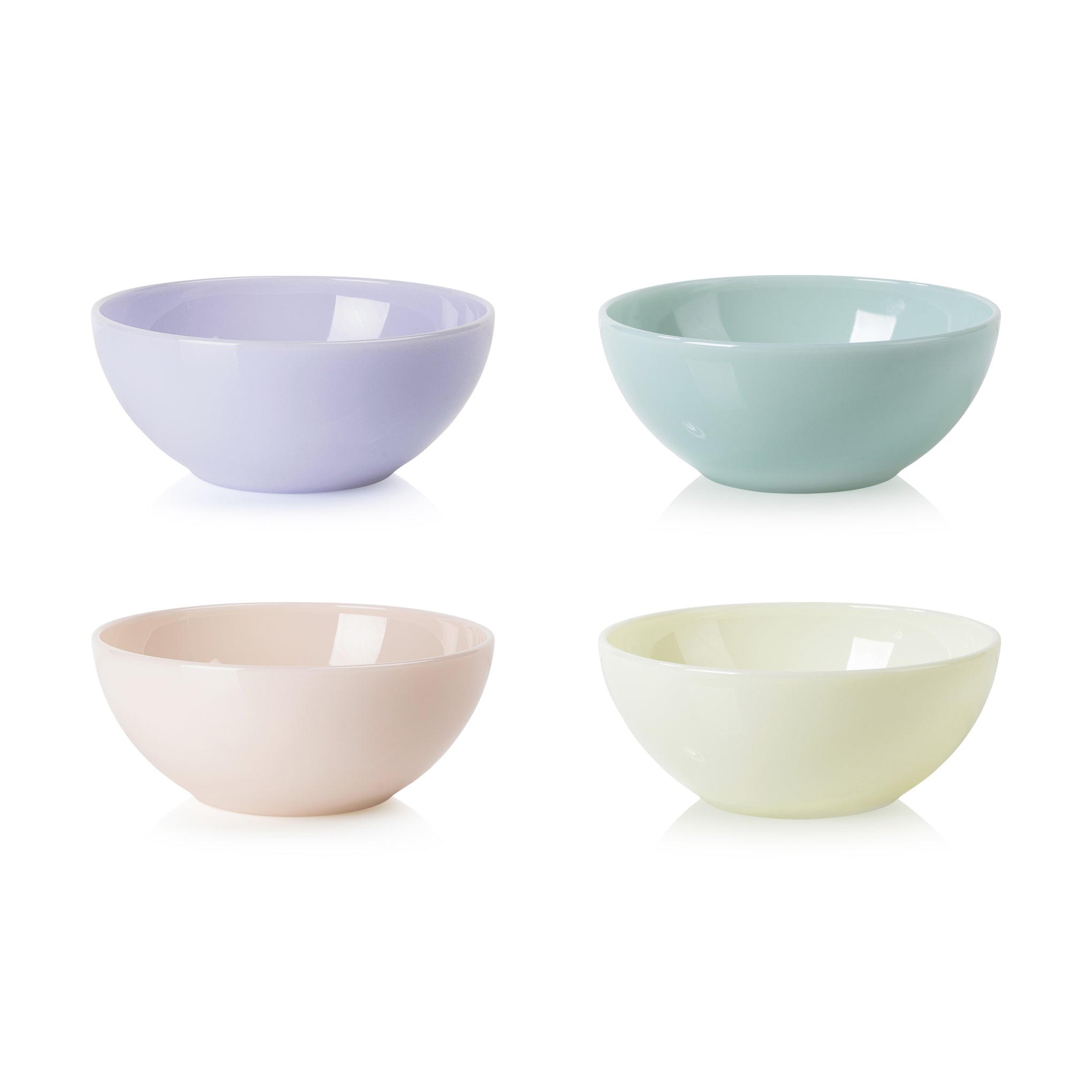 Pastel Milk Glass Bowl Set - 4-Piece Opal Dinnerware - MoMA