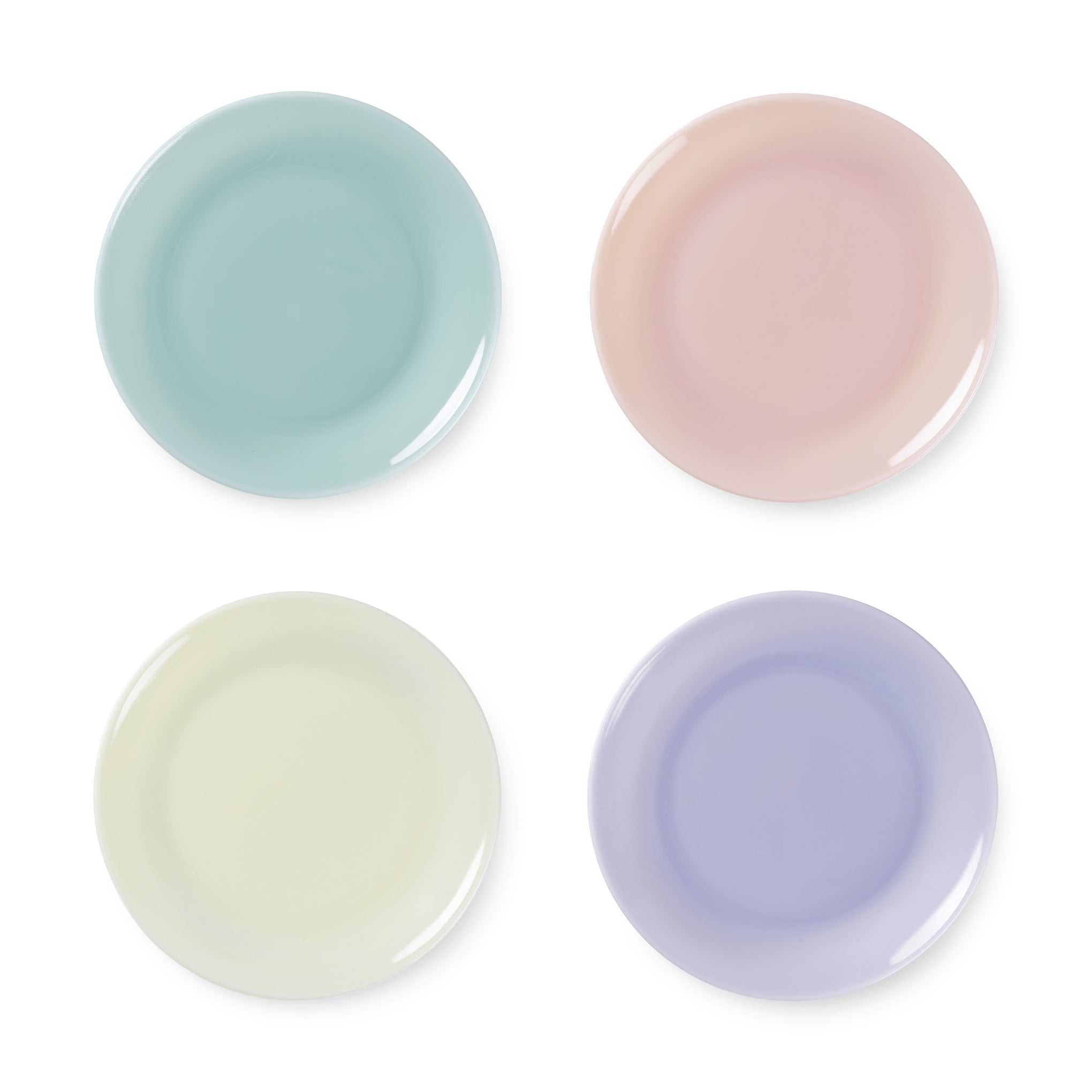 Pastel Milk Glass Dinner Plates Set of 4 - MoMA