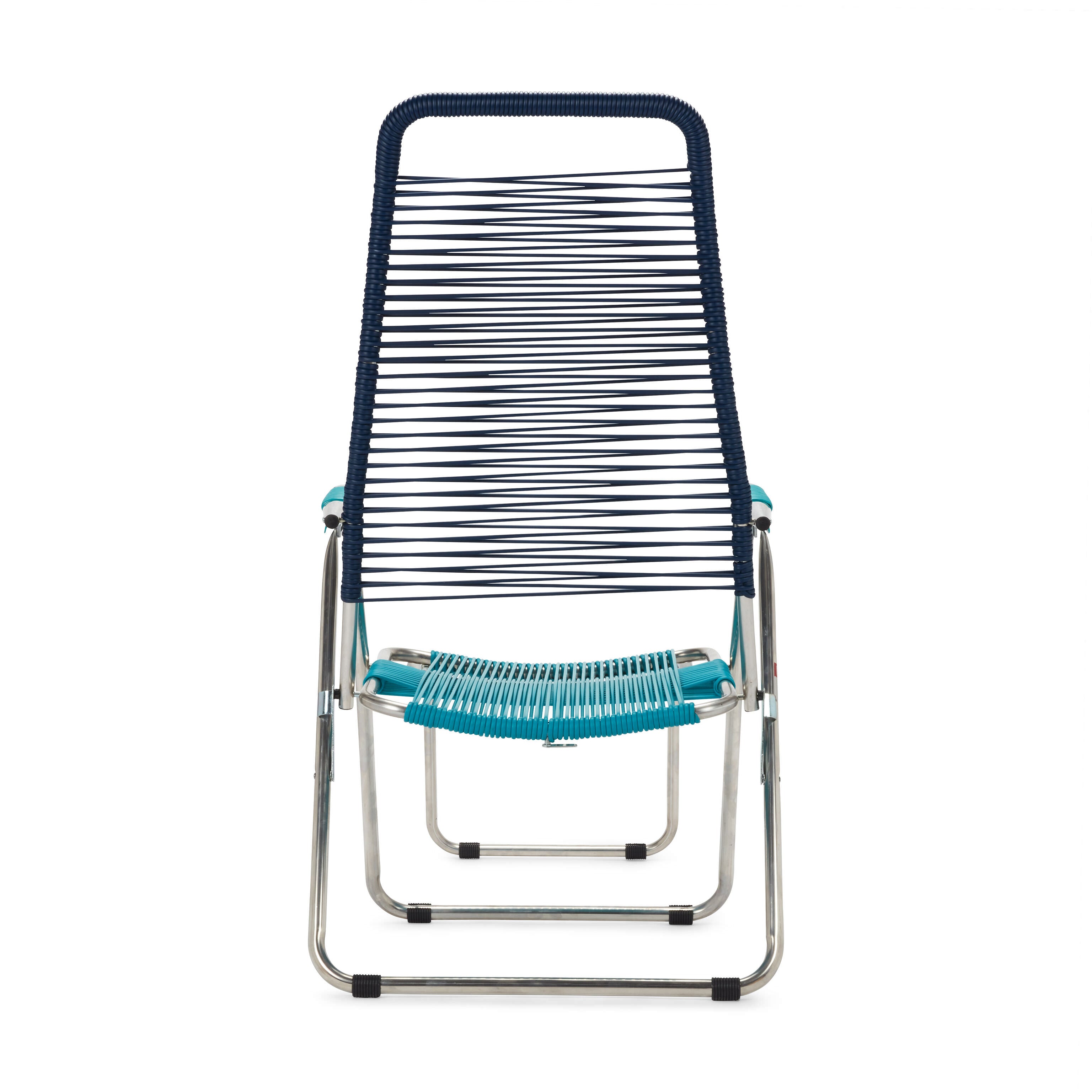 Spaghetti Outdoor Lounge Chair - Foldable Aluminum Frame, Adjustable Backrest