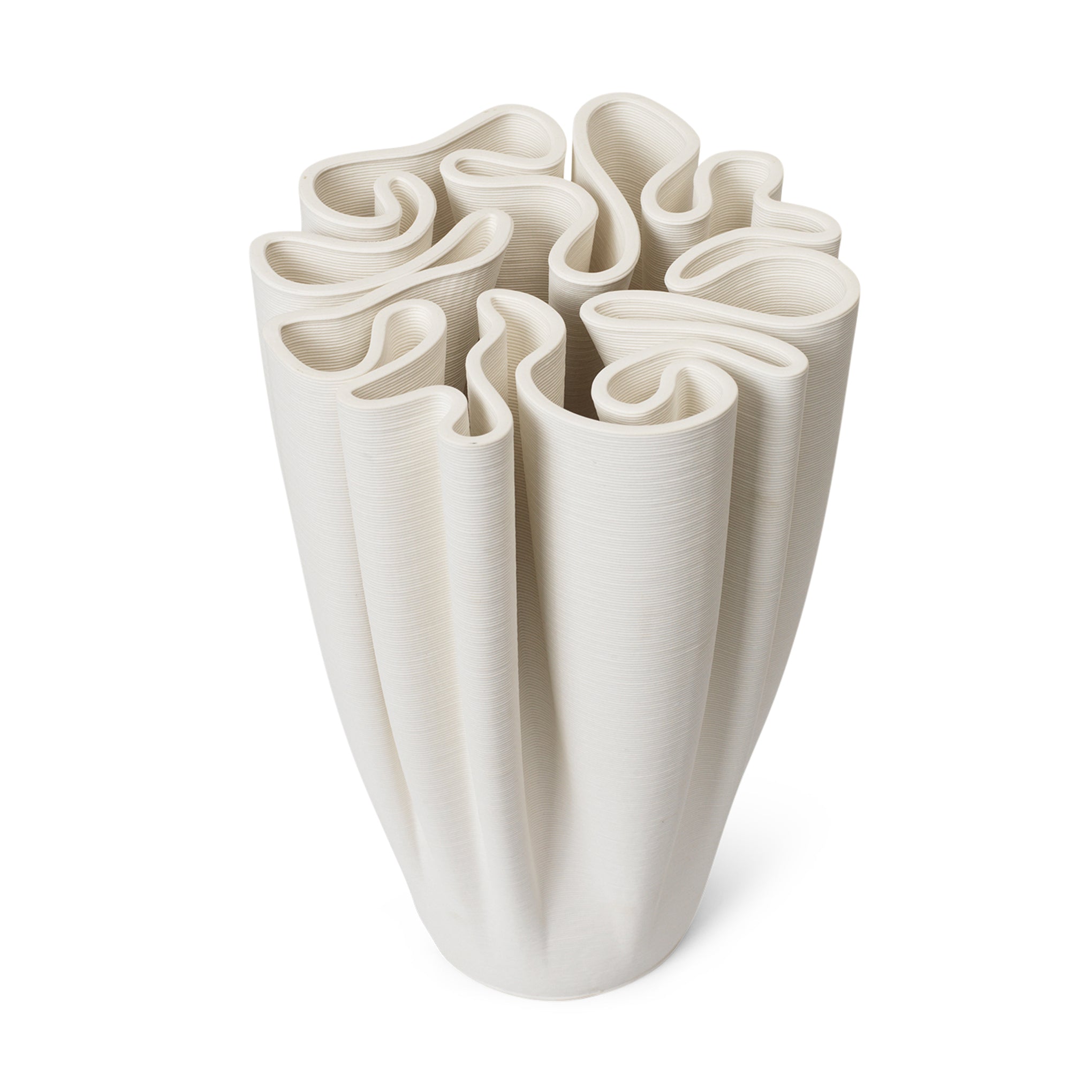 3D-Printed Ceramic Dedali Vase – Handcrafted Labyrinth Design