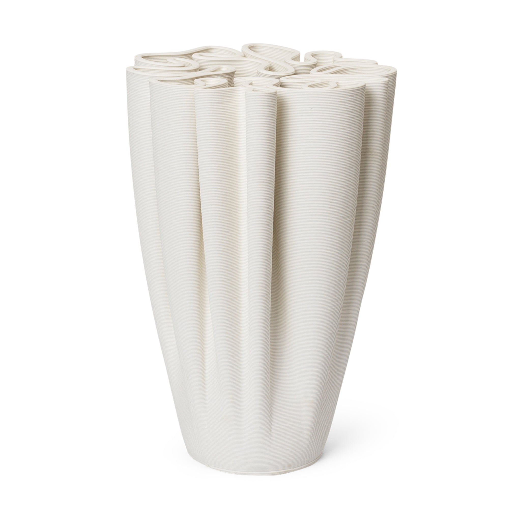 3D-Printed Ceramic Dedali Vase – Handcrafted Labyrinth Design