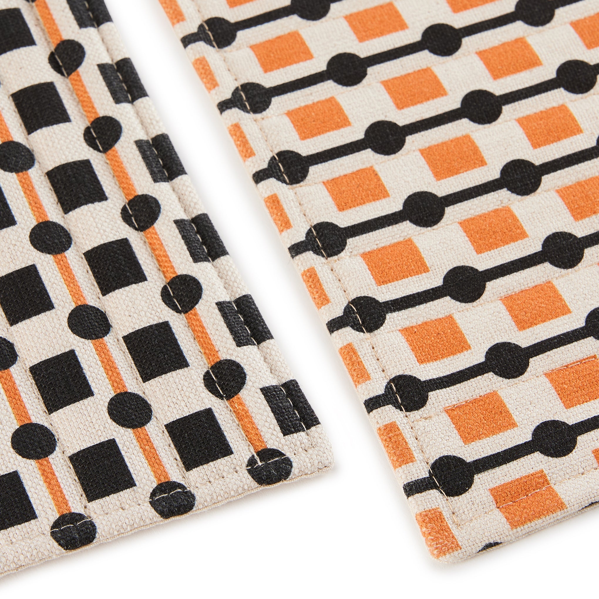 Handmade Geometric Cotton Linen Placemats - Set of 2 - MoMA Exclusive