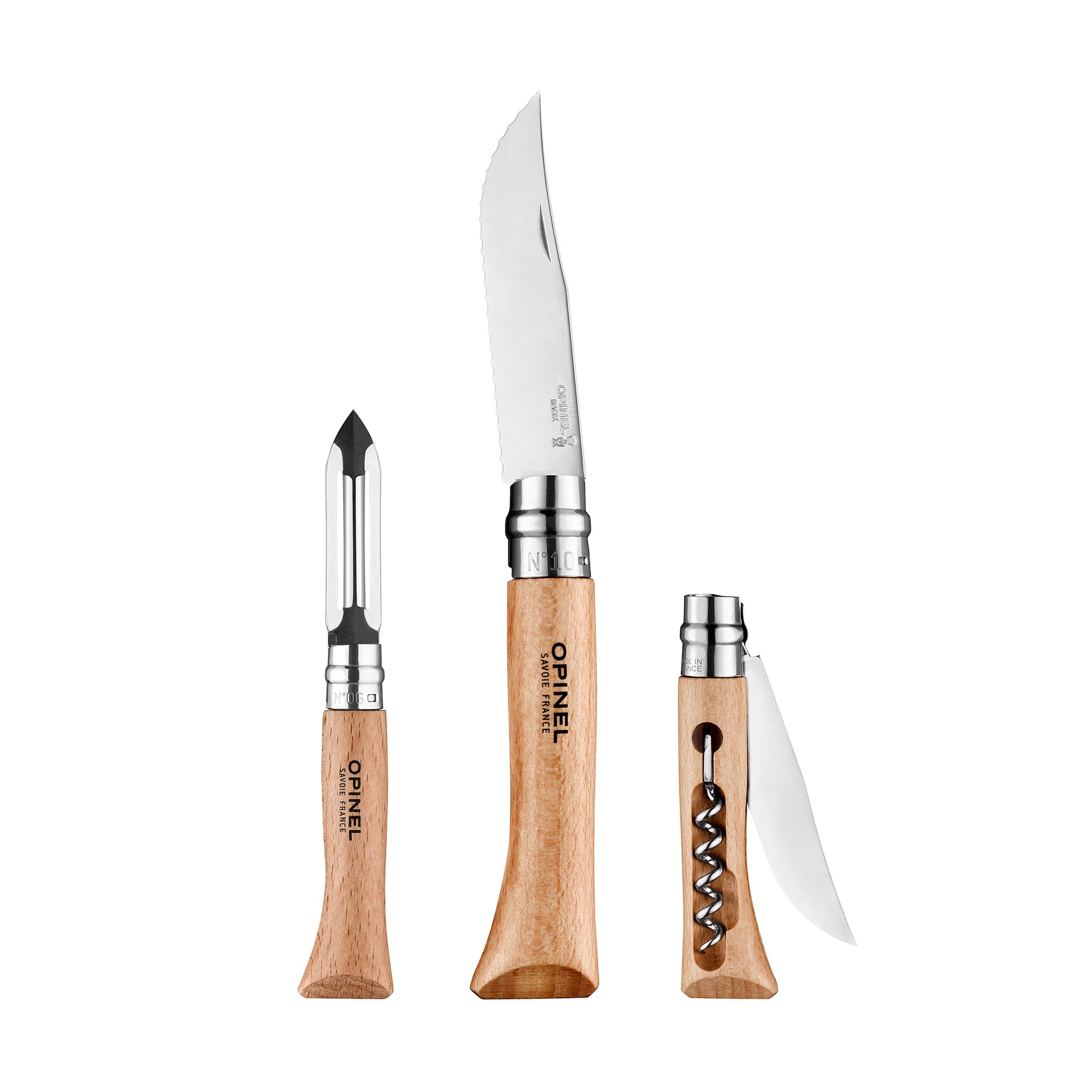 Opinel Nomad Travel Cooking Set - Beechwood & Stainless Steel