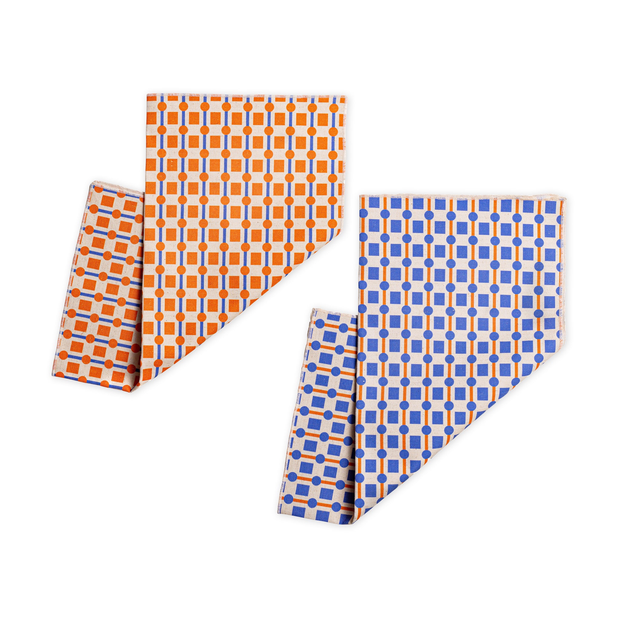 Handmade Geometric Cotton & Linen Napkins - Set of 2 - MoMA Exclusive