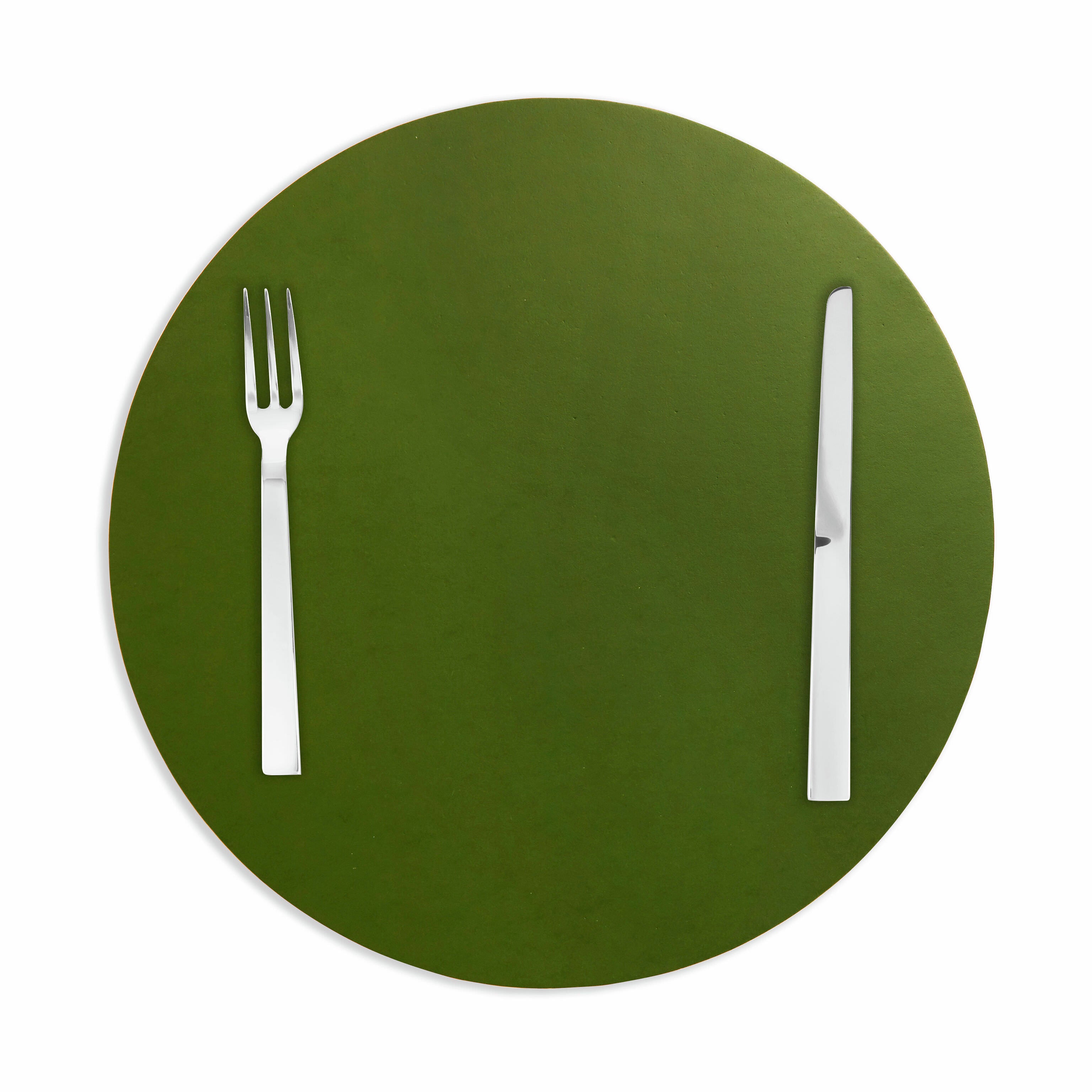 Eco-Friendly Recycled Leather Placemat - Dual-Sided Green & Black