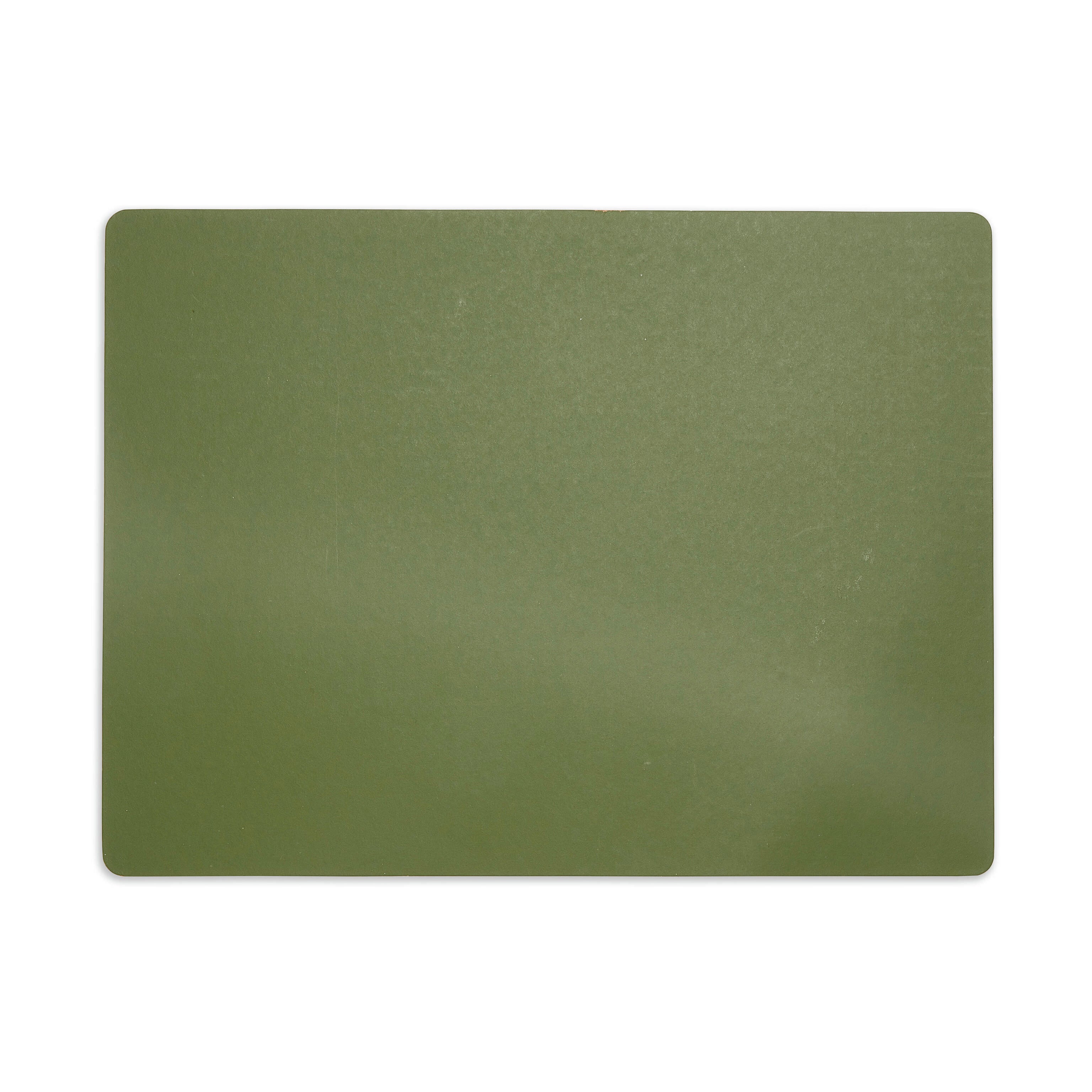 Eco-Friendly Recycled Leather Placemat - Dual-Sided Green & Black