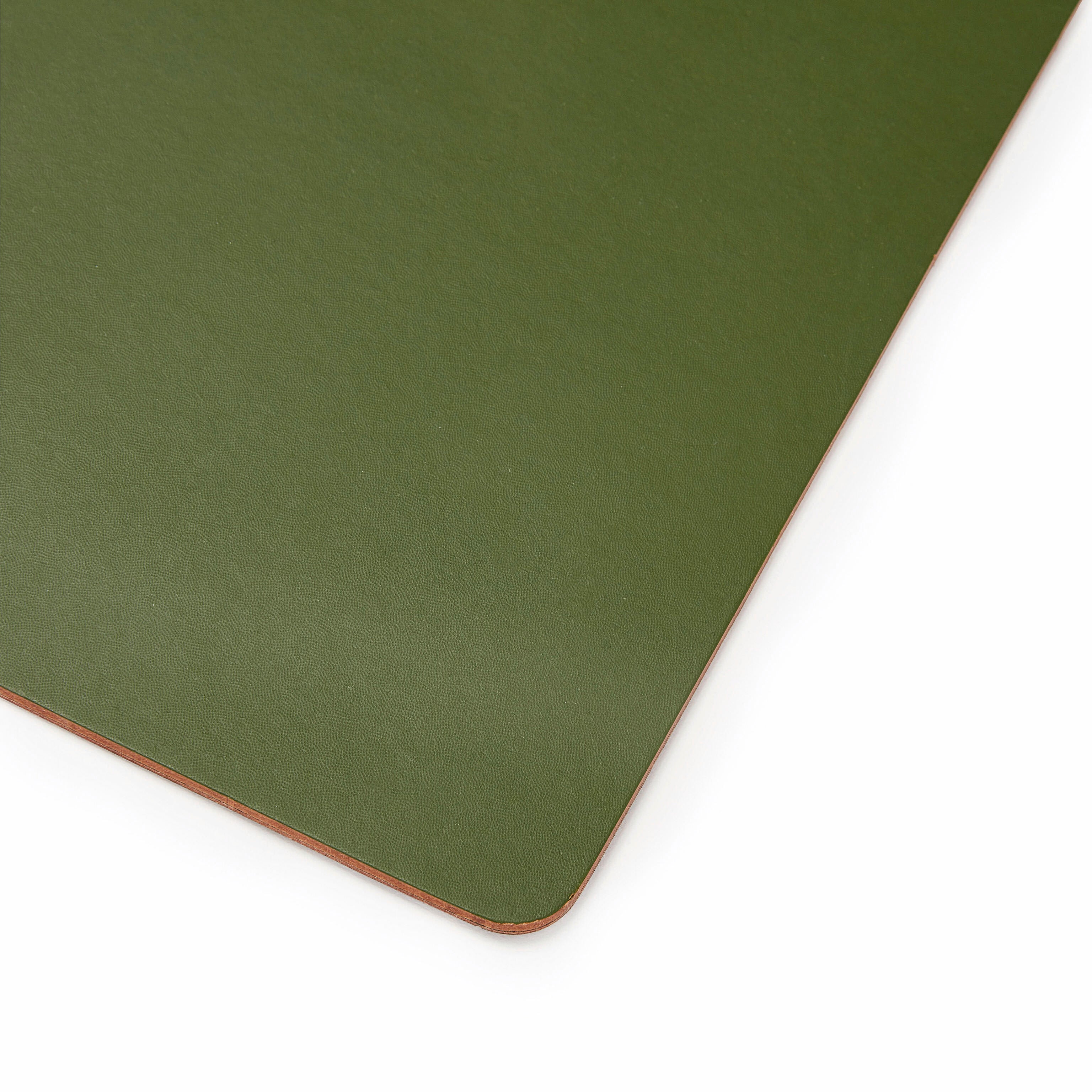 Eco-Friendly Recycled Leather Placemat - Dual-Sided Green & Black