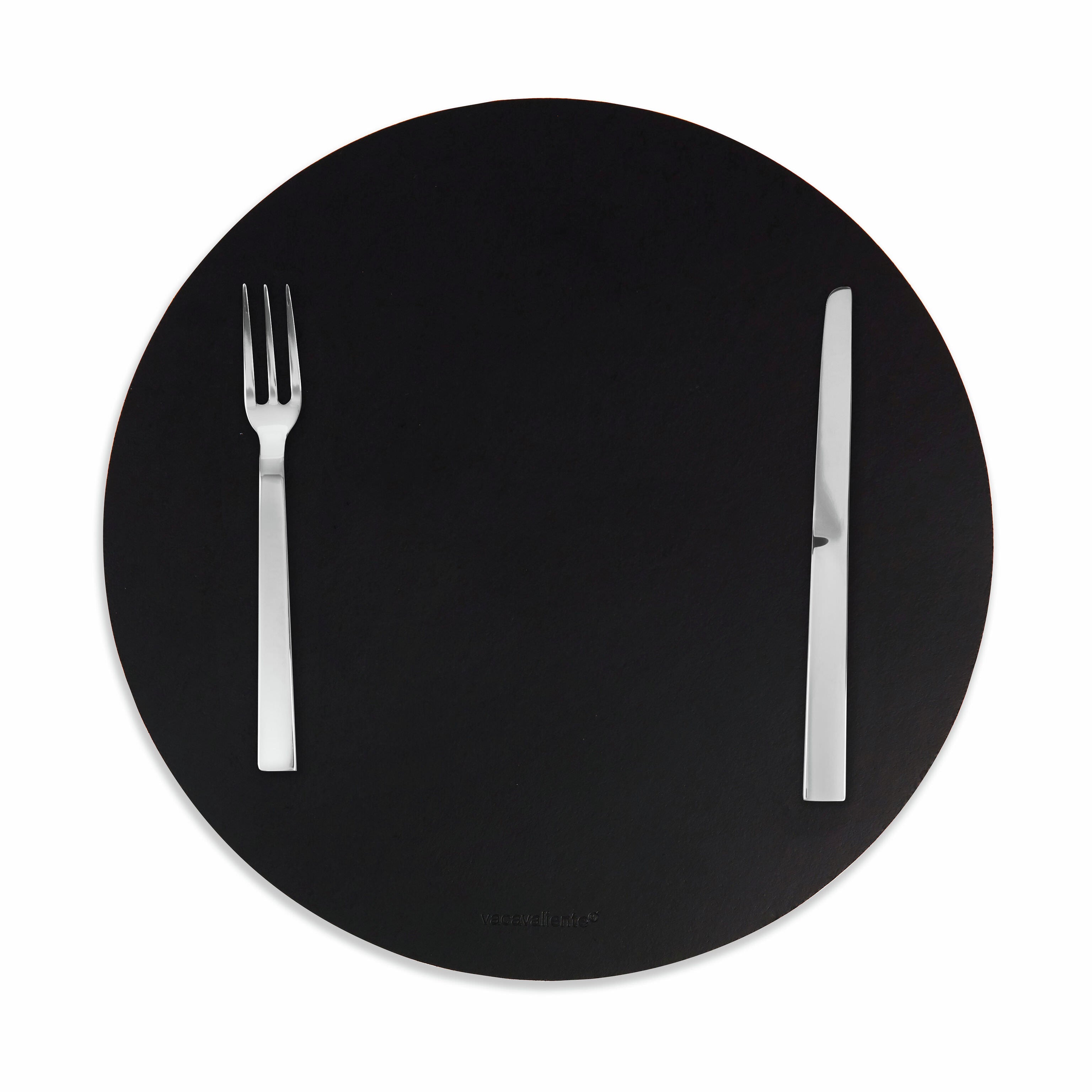 Eco-Friendly Recycled Leather Placemat - Dual-Sided Green & Black