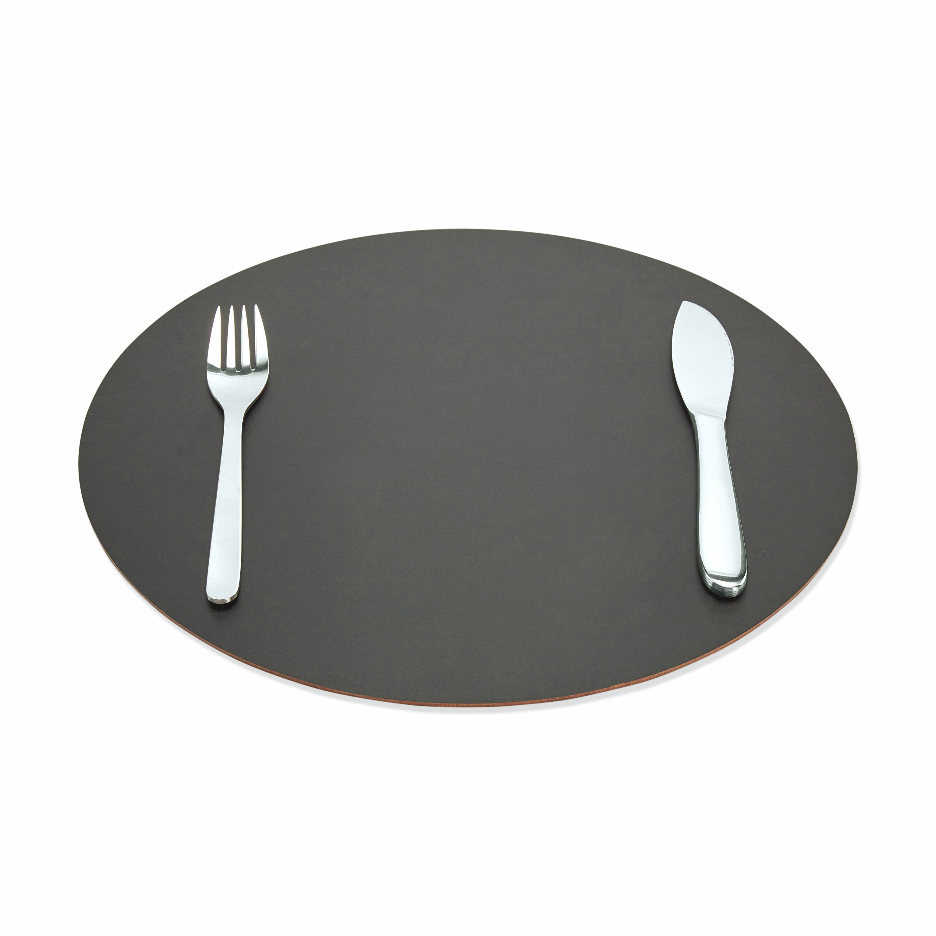 Eco-Friendly Recycled Leather Placemat - Dual-Sided Green & Black