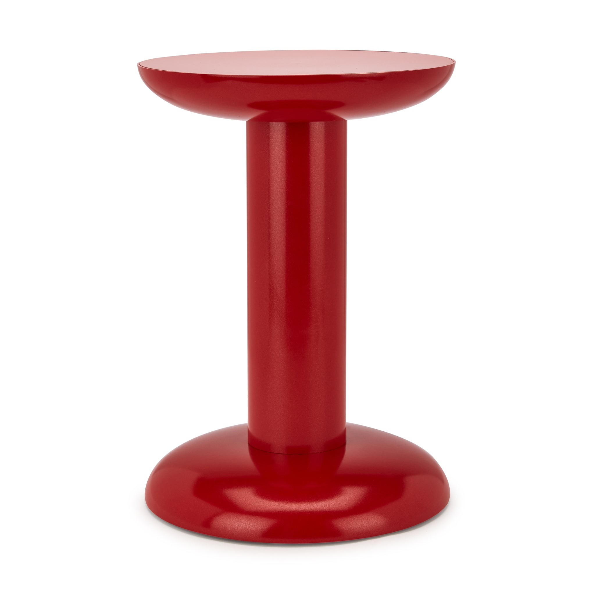 Raawii Carmine Red Recycled Aluminum Stool by George Sowden