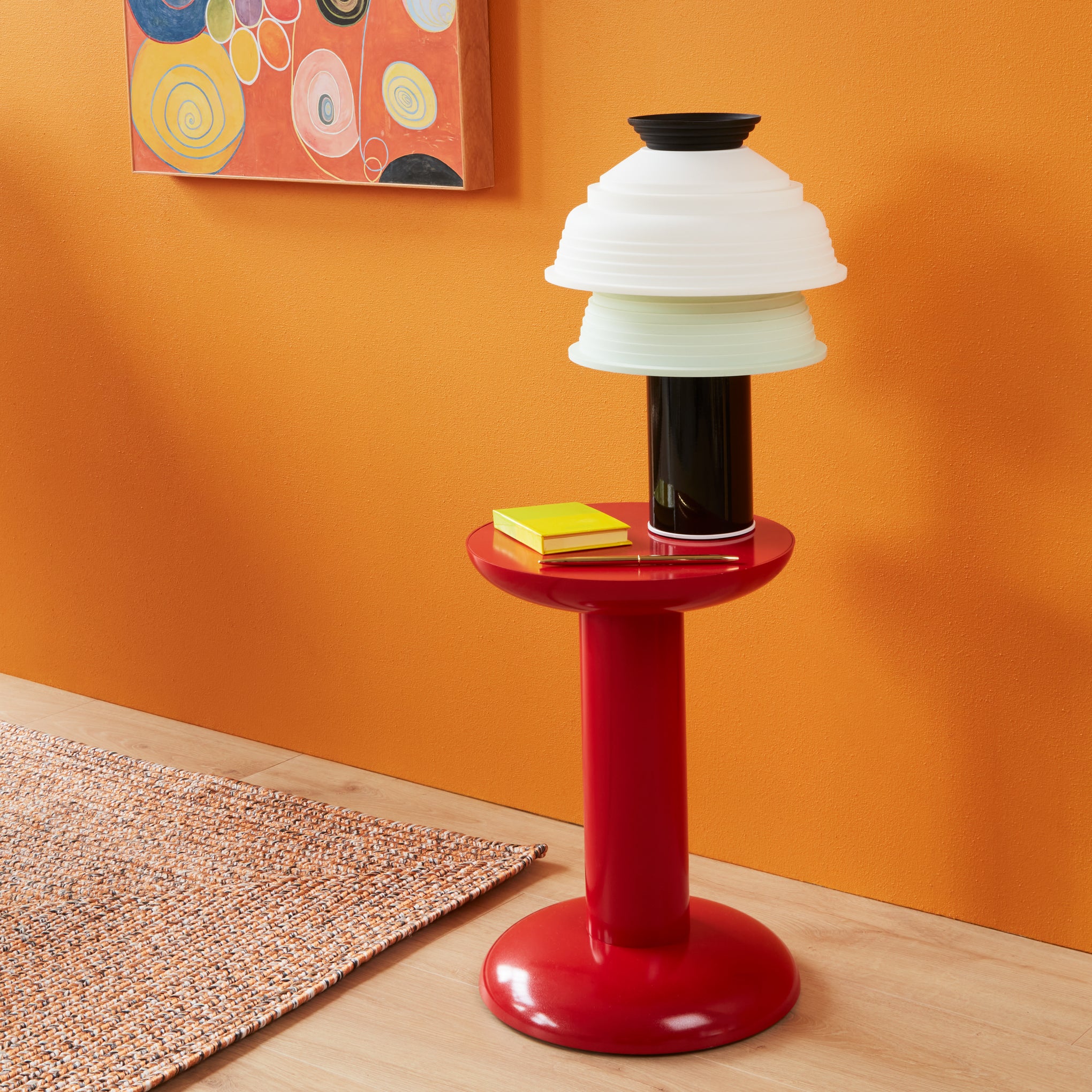 Raawii Carmine Red Recycled Aluminum Stool by George Sowden