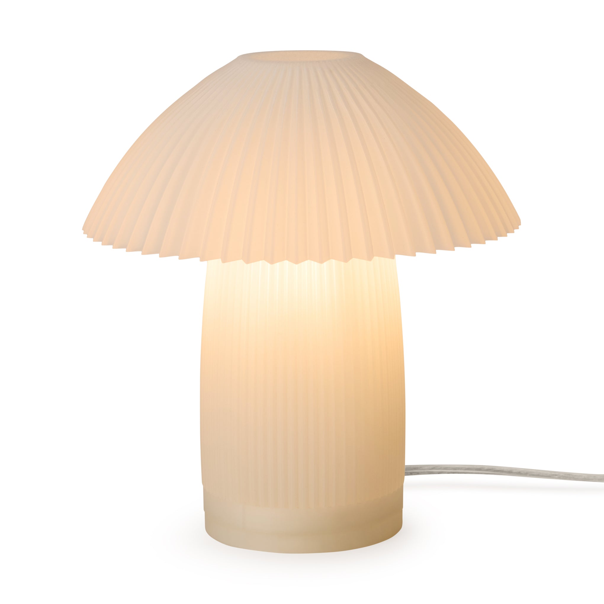 Kinoko Mushroom Table Lamp - Recycled 3D-Printed PLA, White