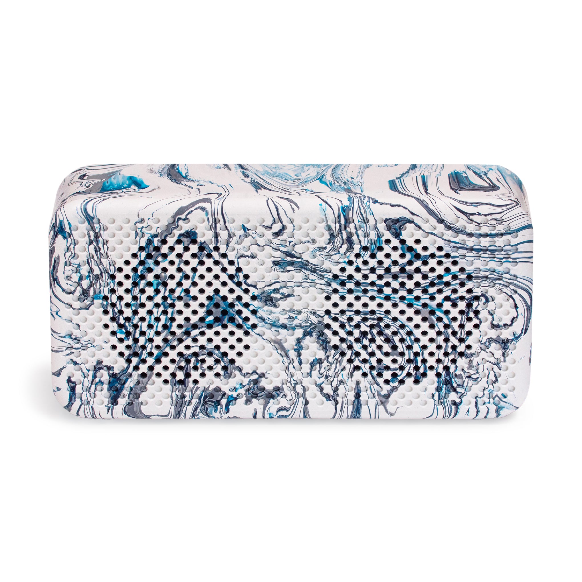 Gomi White Recycled Plastic Bluetooth Speaker - 32-Hour Battery, Handmade UK