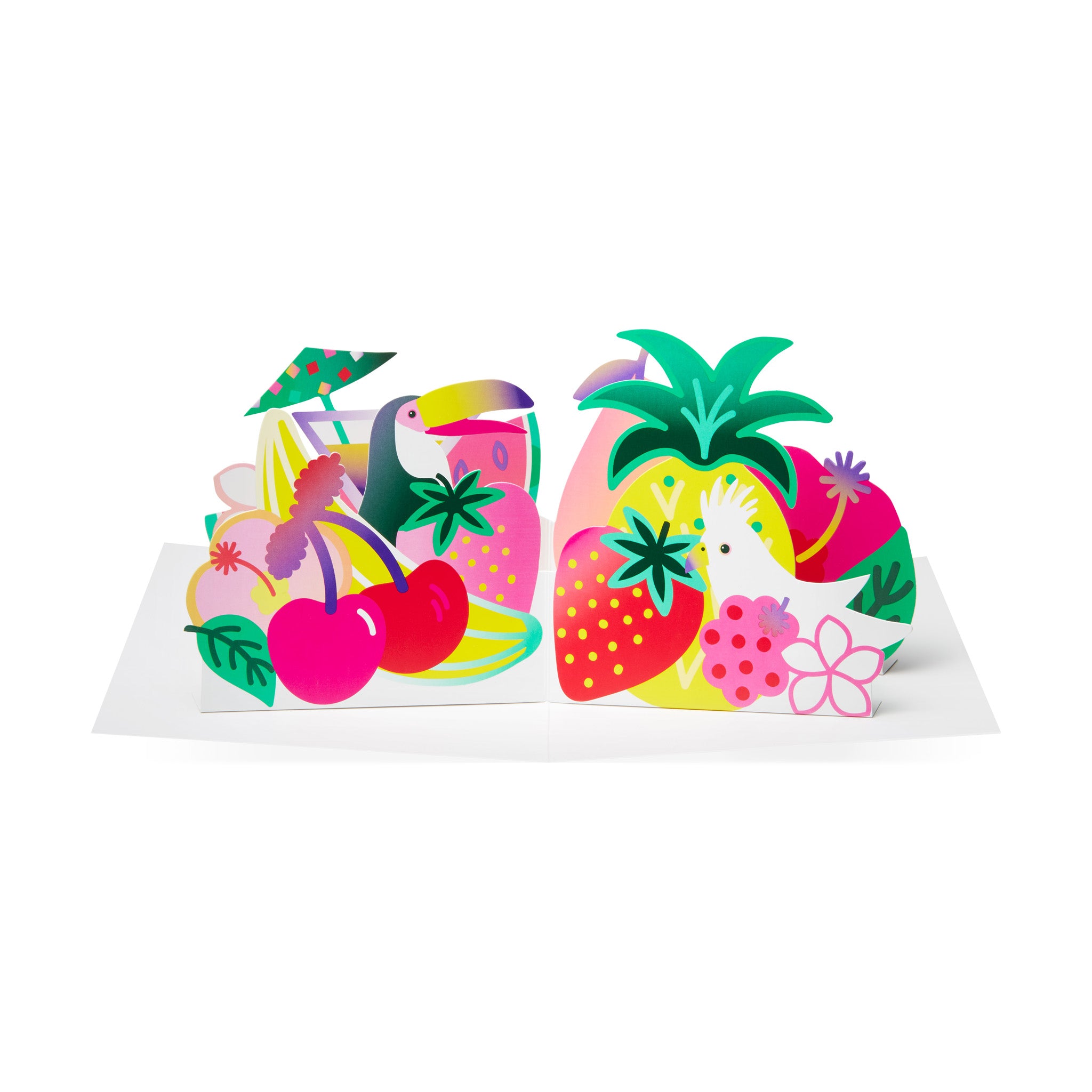 Festive Fruits Pop-Up Greeting Cards - Set of 6 with Envelopes