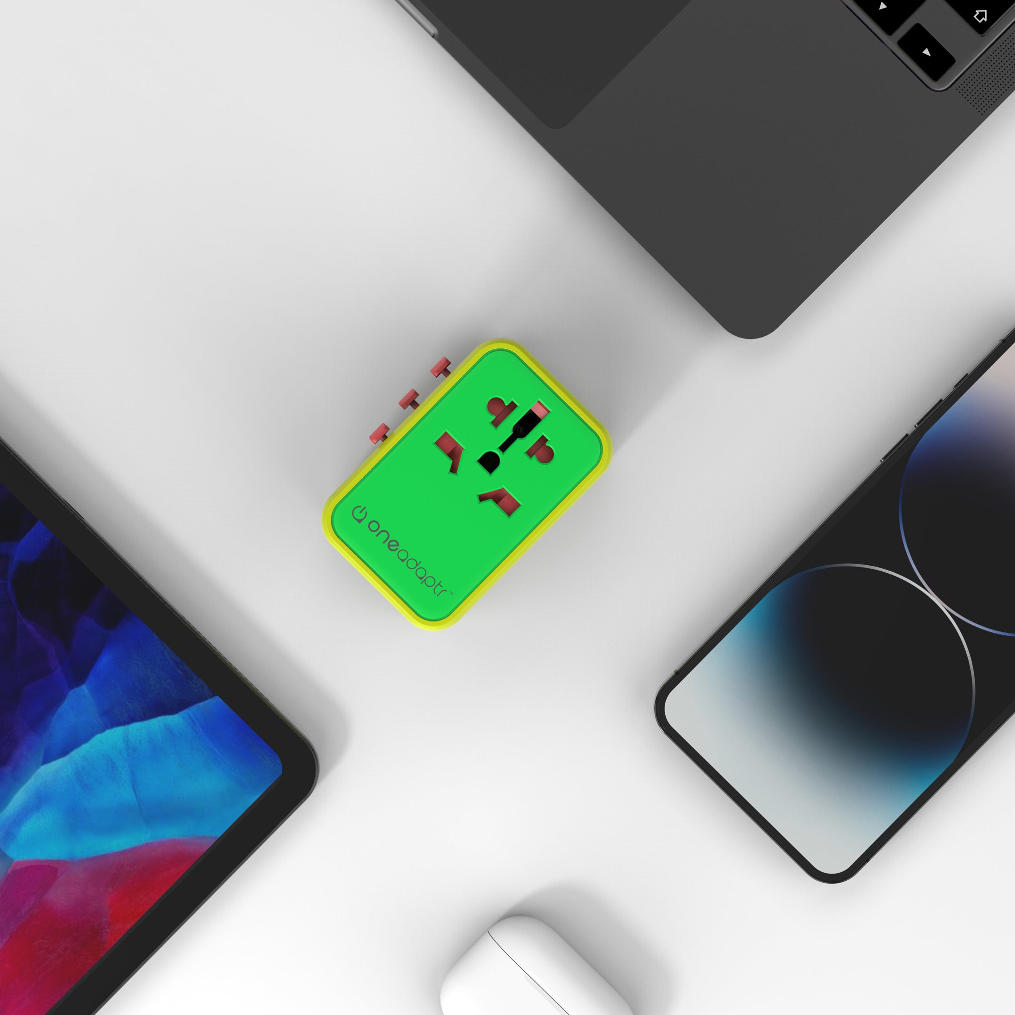 OneAdaptr 65W GaN Travel Adapter with USB-C - Green