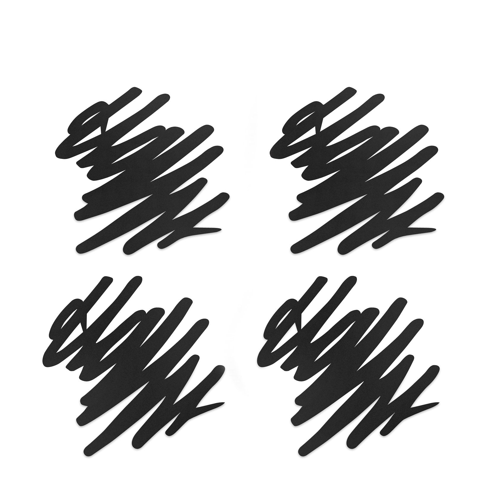 YOY Design Silicone Doodle Coasters - Set of 4