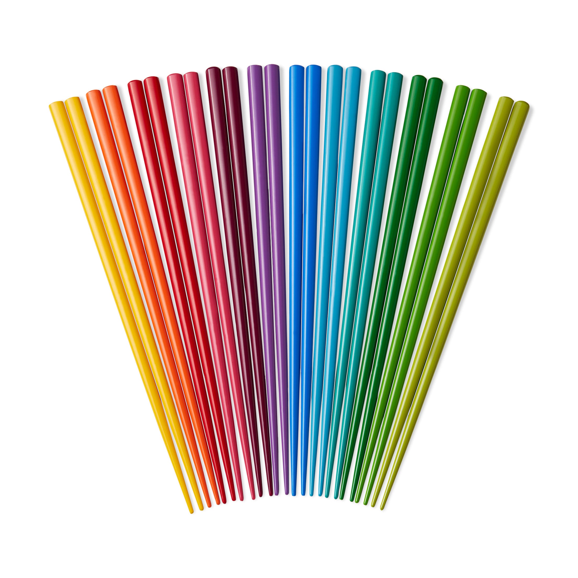 Colorful Wooden Chopsticks - 12 Pairs Reusable Japanese Lacquered for Parties