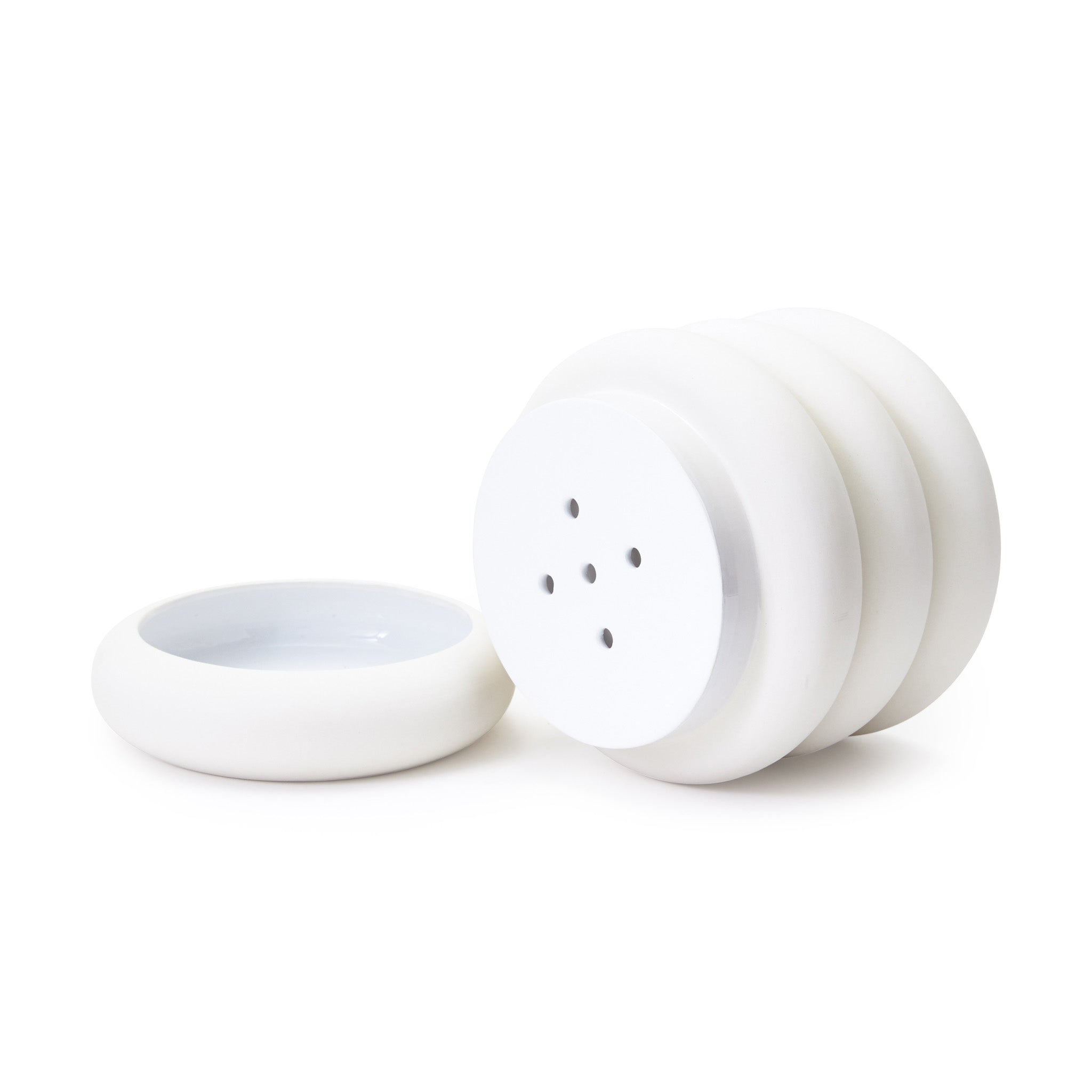 Areaware Mini Stacking Stoneware Planter with Hidden Saucer