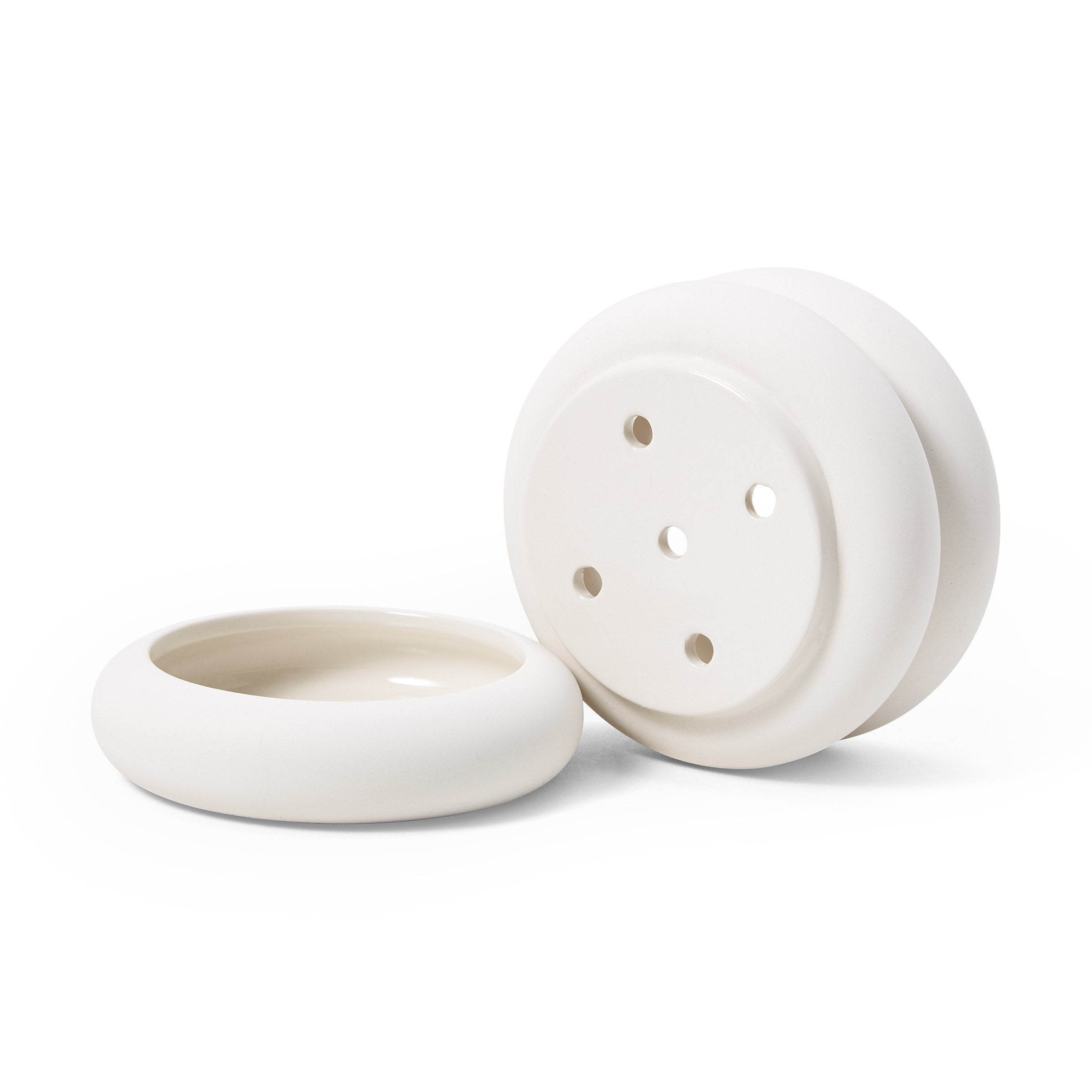 Areaware Mini Stacking Stoneware Planter with Hidden Saucer