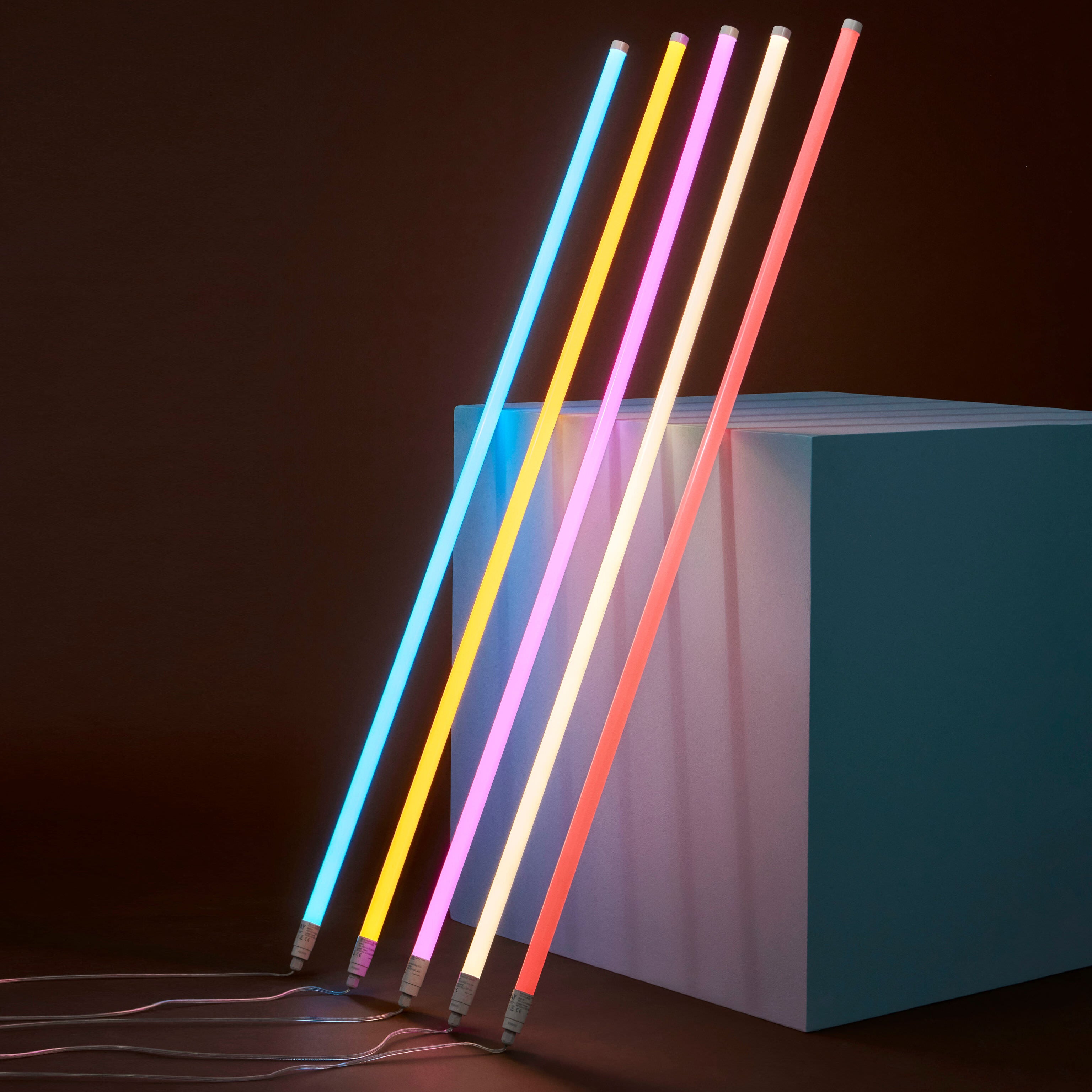 HAY Yellow Neon LED Tube Light - Artistic Wall or Hanging Decor