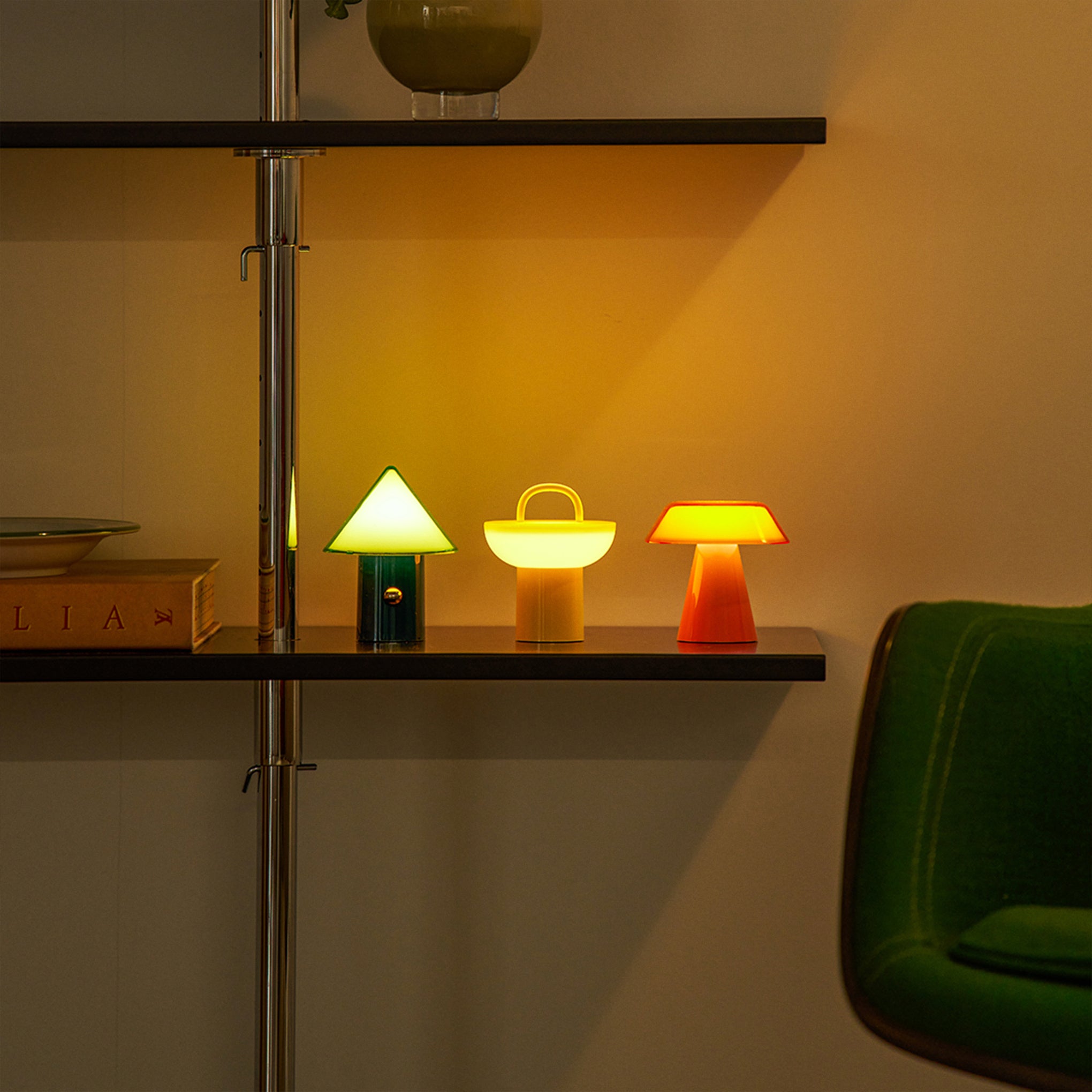Space S Mini USB-C Rechargeable Mood Lamp - Green Portable Light