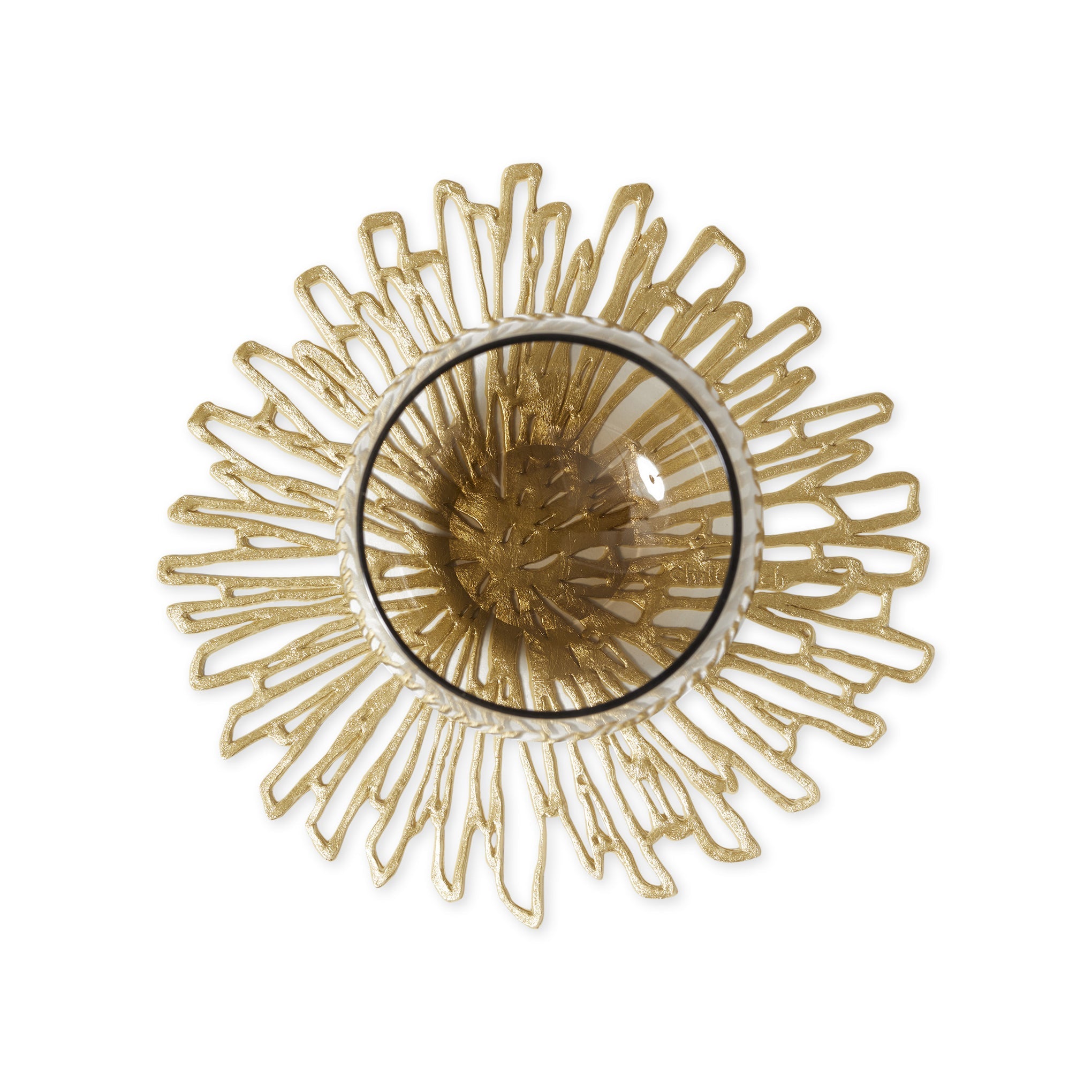 Chilewich Gilded Bloom Coasters - Set of 6 Vinyl Drink Mats