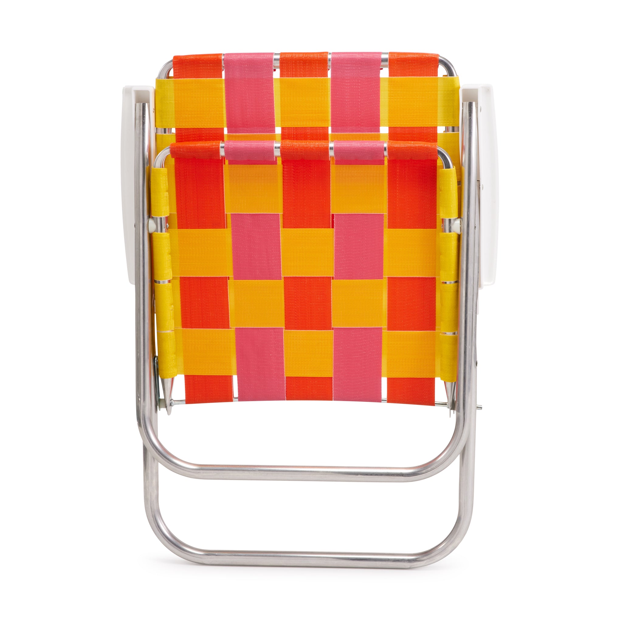 Classic Folding Lawn Chair - Handcrafted Aluminum Frame, Sunset