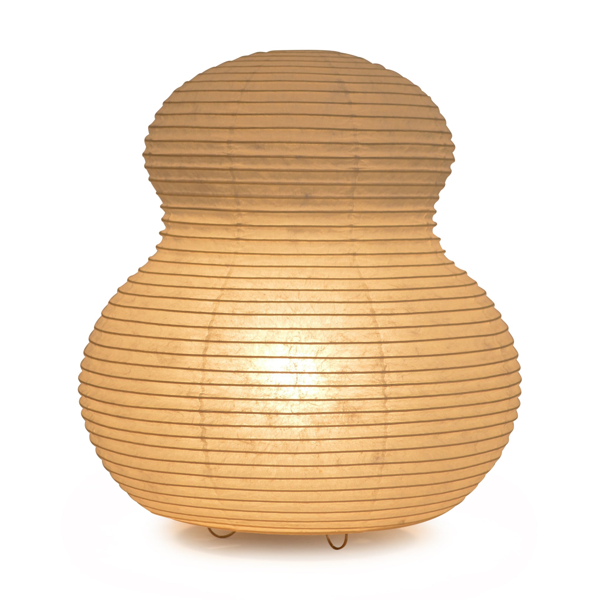 Handcrafted Washi Paper Moon Lamp - Gourd Shape by Shigeru Uchida