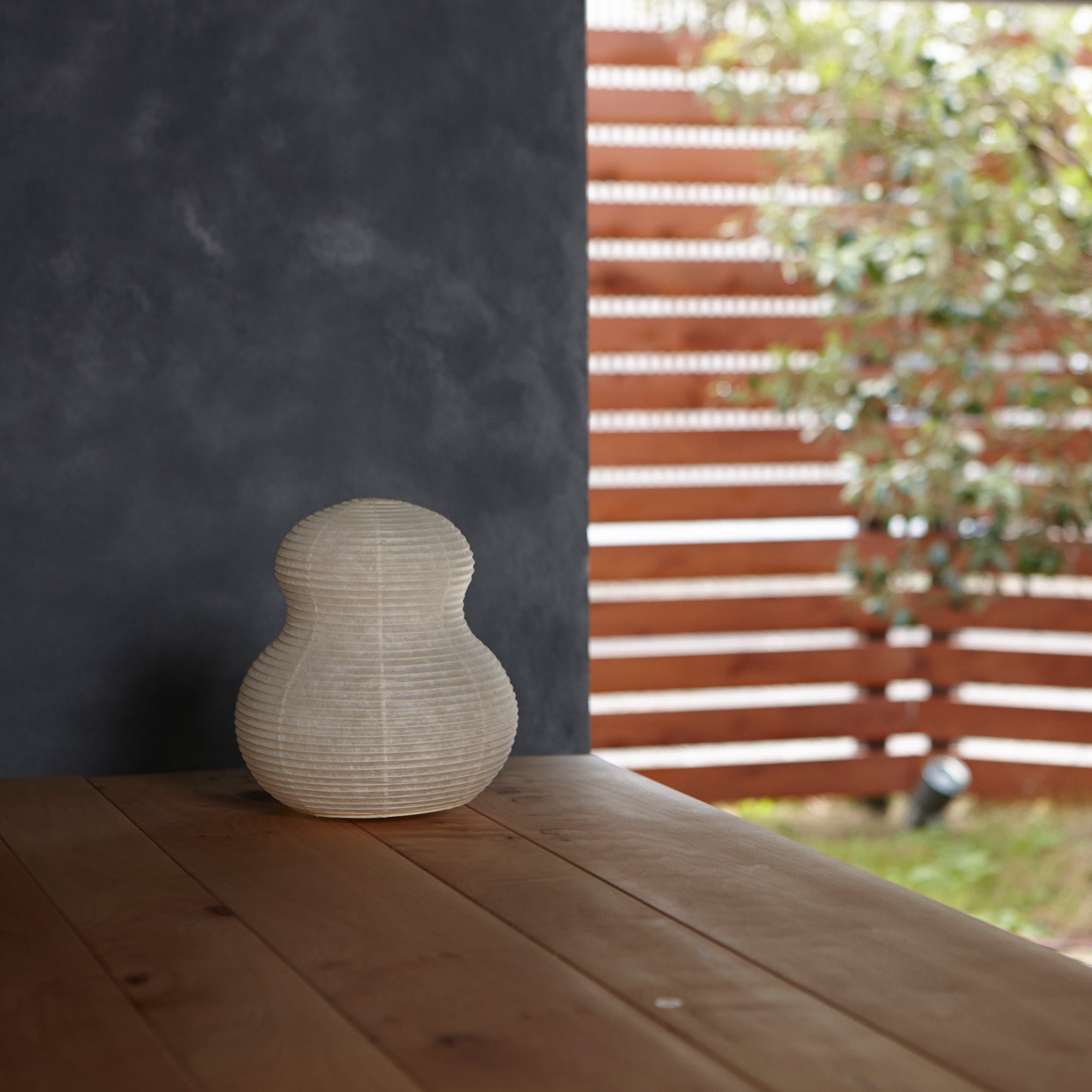 Handcrafted Washi Paper Moon Lamp - Gourd Shape by Shigeru Uchida