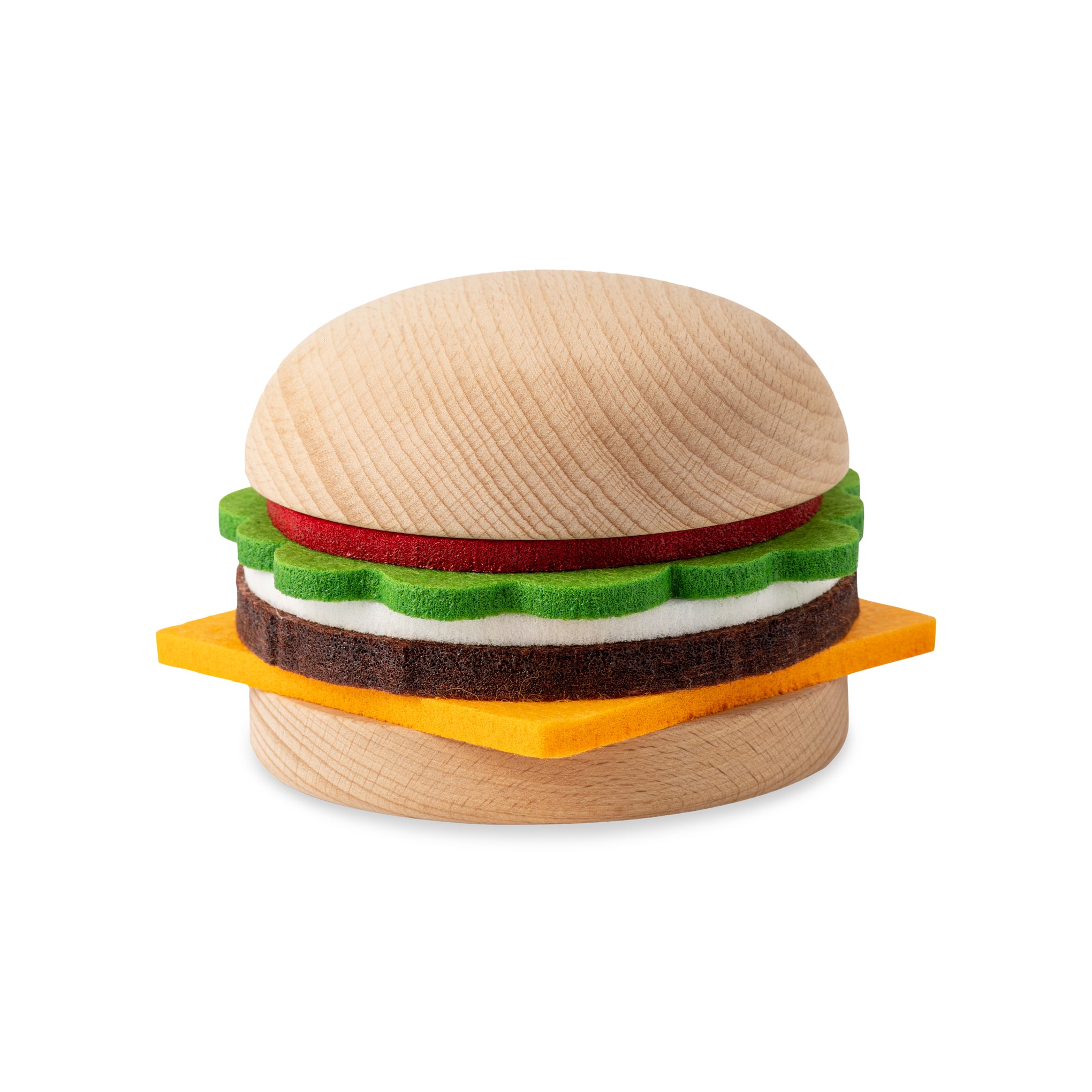 Cheeseburger Coasters Set - 5 Felt Drink Coasters for Cocktails