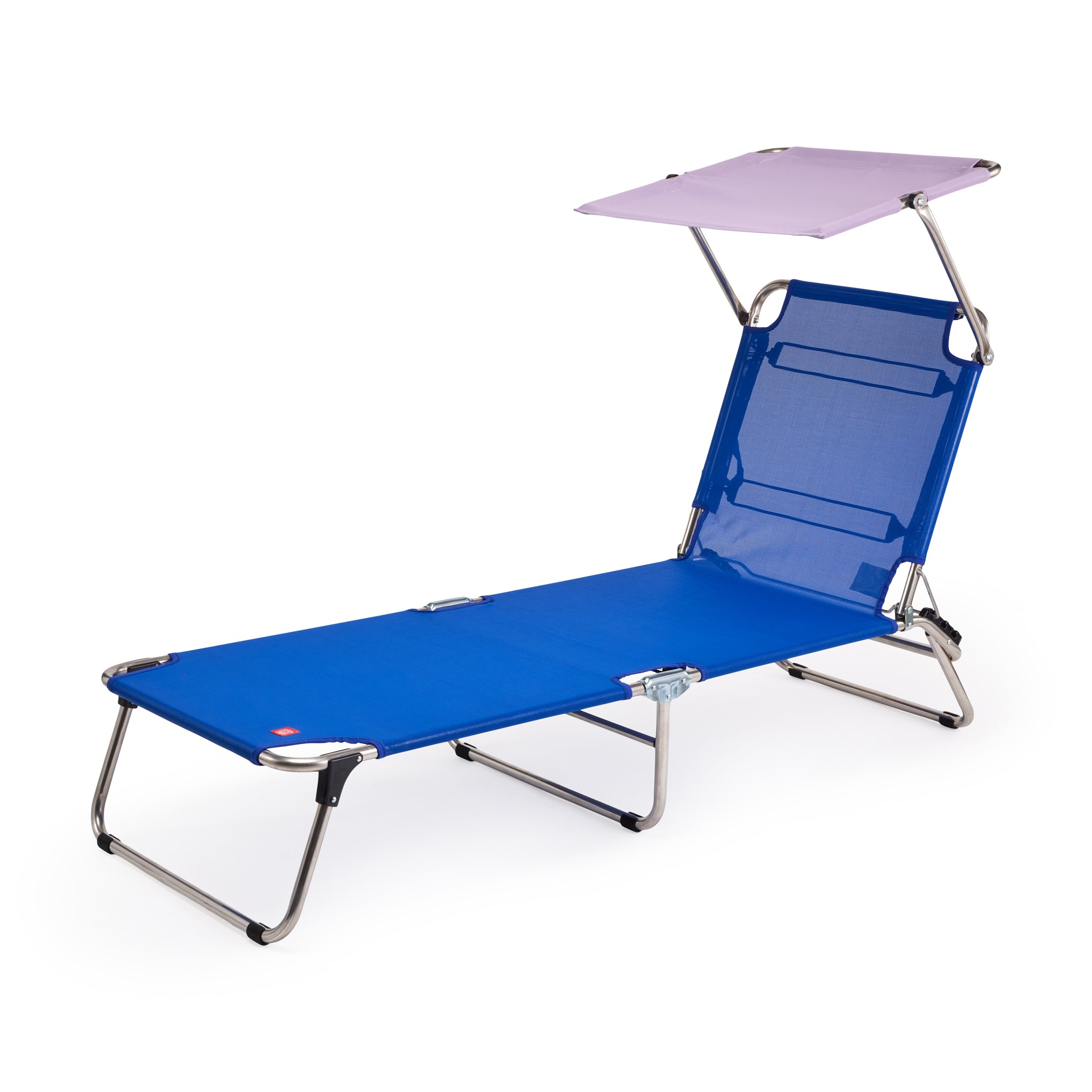 Amigo Outdoor Lounge Chair with Adjustable Sun Shield - Navy/Lilac