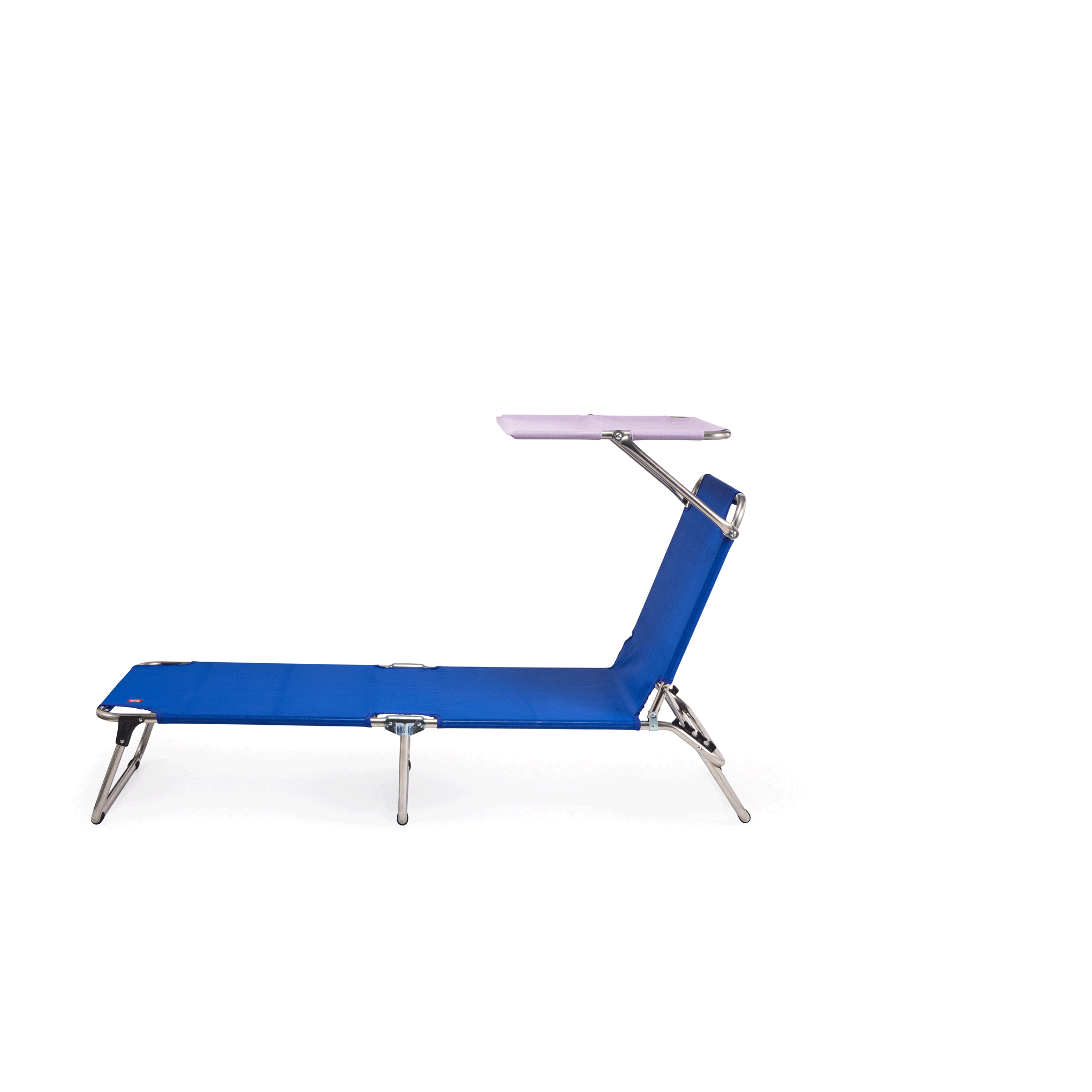 Amigo Outdoor Lounge Chair with Adjustable Sun Shield - Navy/Lilac