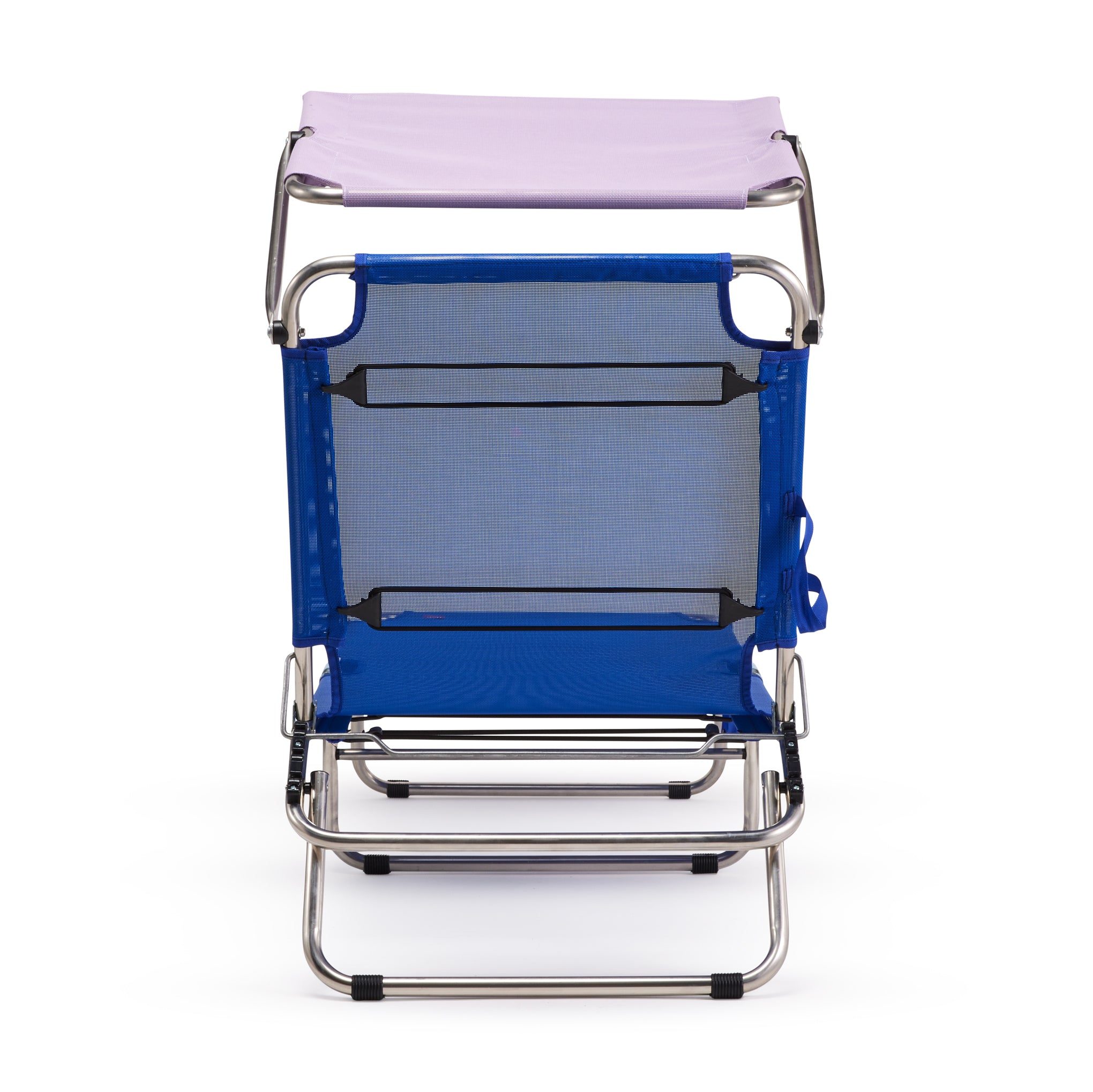 Amigo Outdoor Lounge Chair with Adjustable Sun Shield - Navy/Lilac