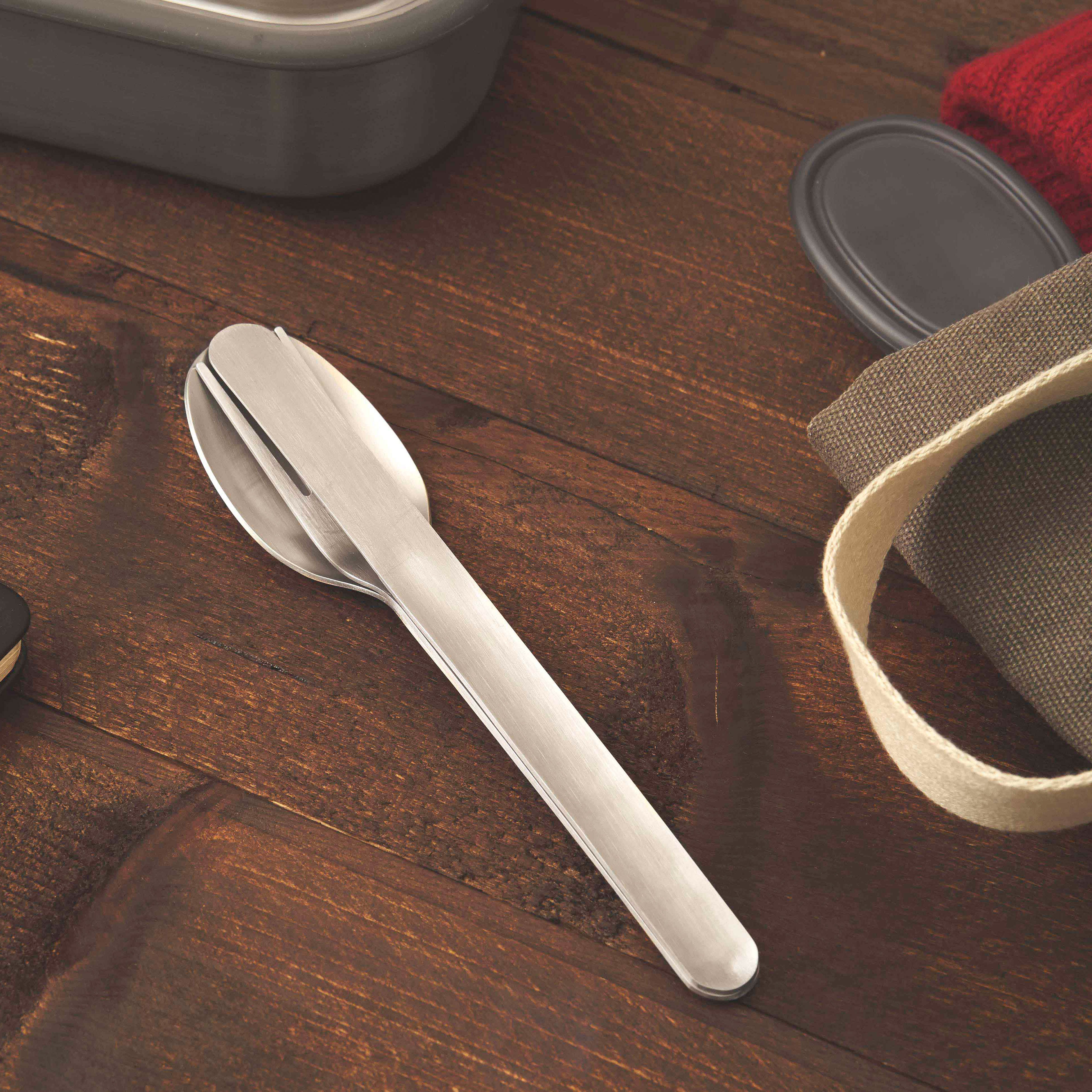 Reusable Travel Cutlery Set with Case - Stainless Steel Flatware