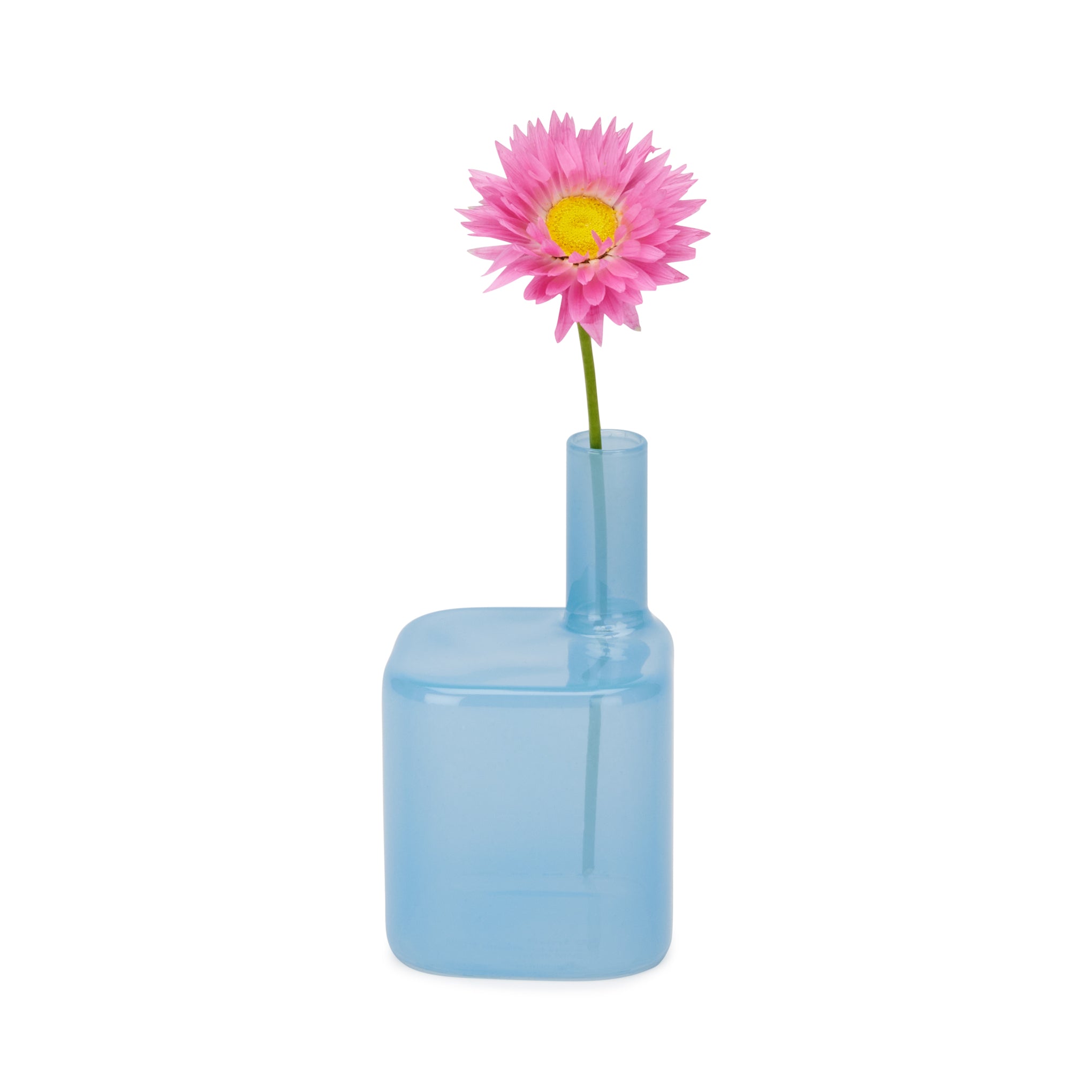 MoMA Pale Blue Cityscape Glass Vase for Small Blooms