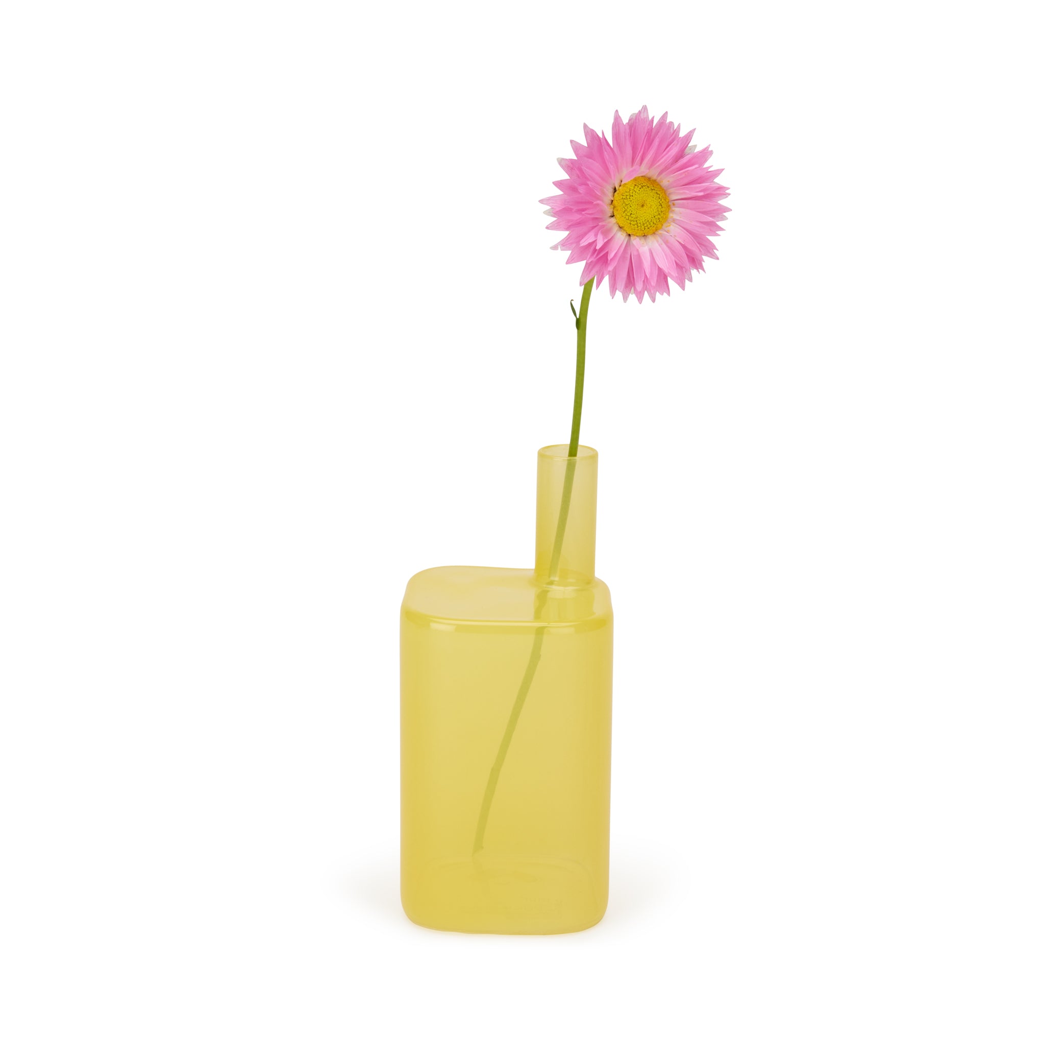 MoMA Cityscape Glass Vase in Lemon for Small Blooms