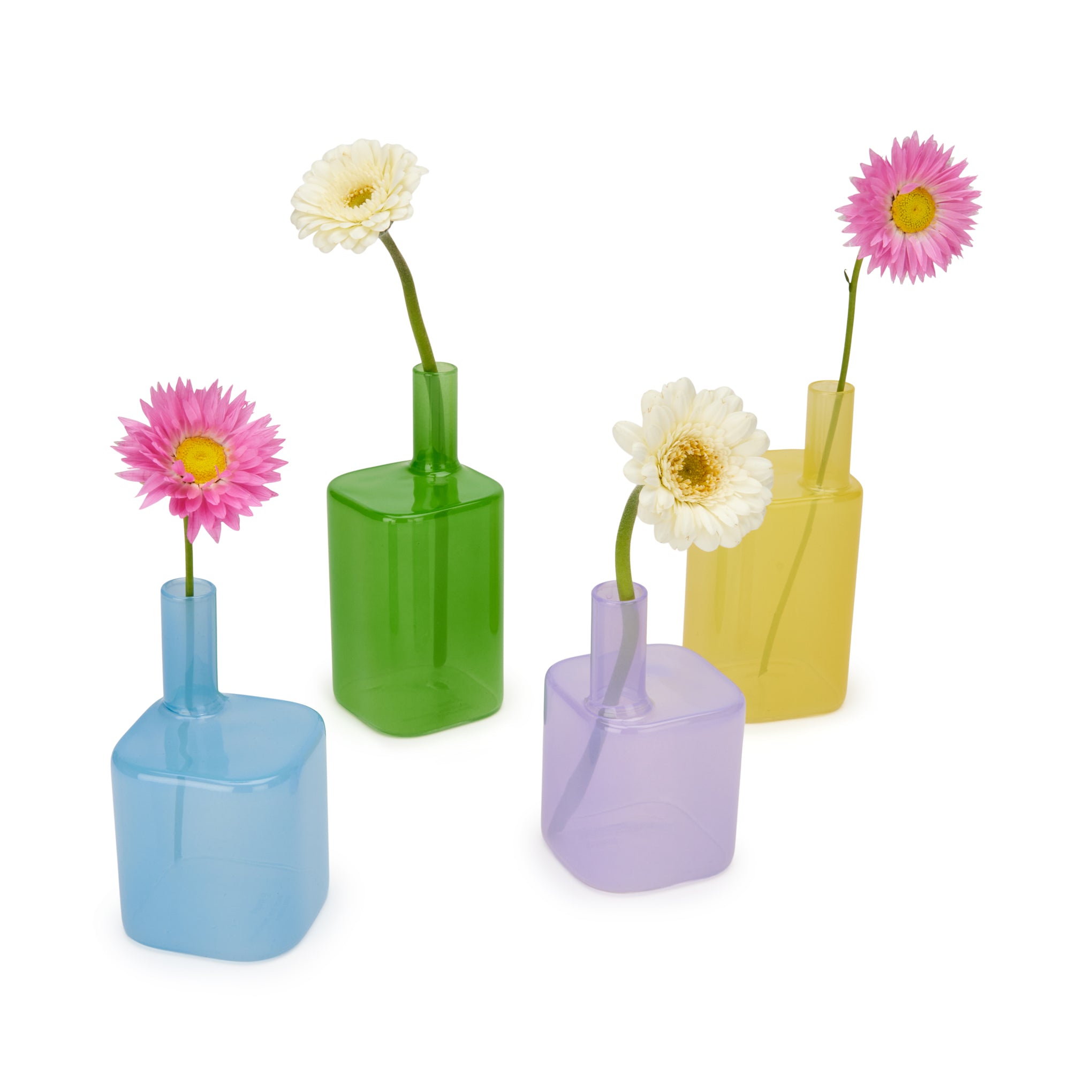 MoMA Cityscape Glass Vase in Lemon for Small Blooms