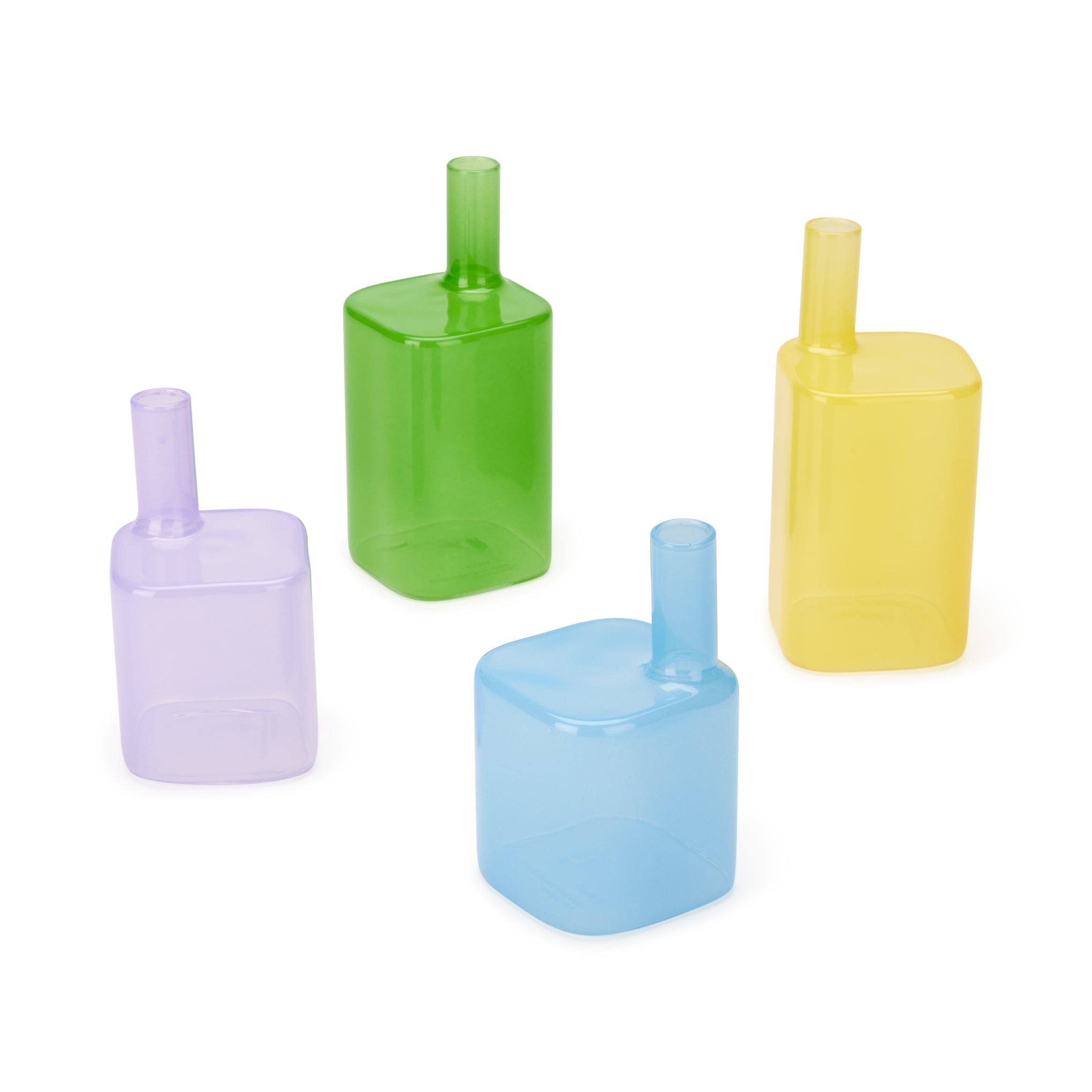 MoMA Cityscape Glass Vase in Lemon for Small Blooms