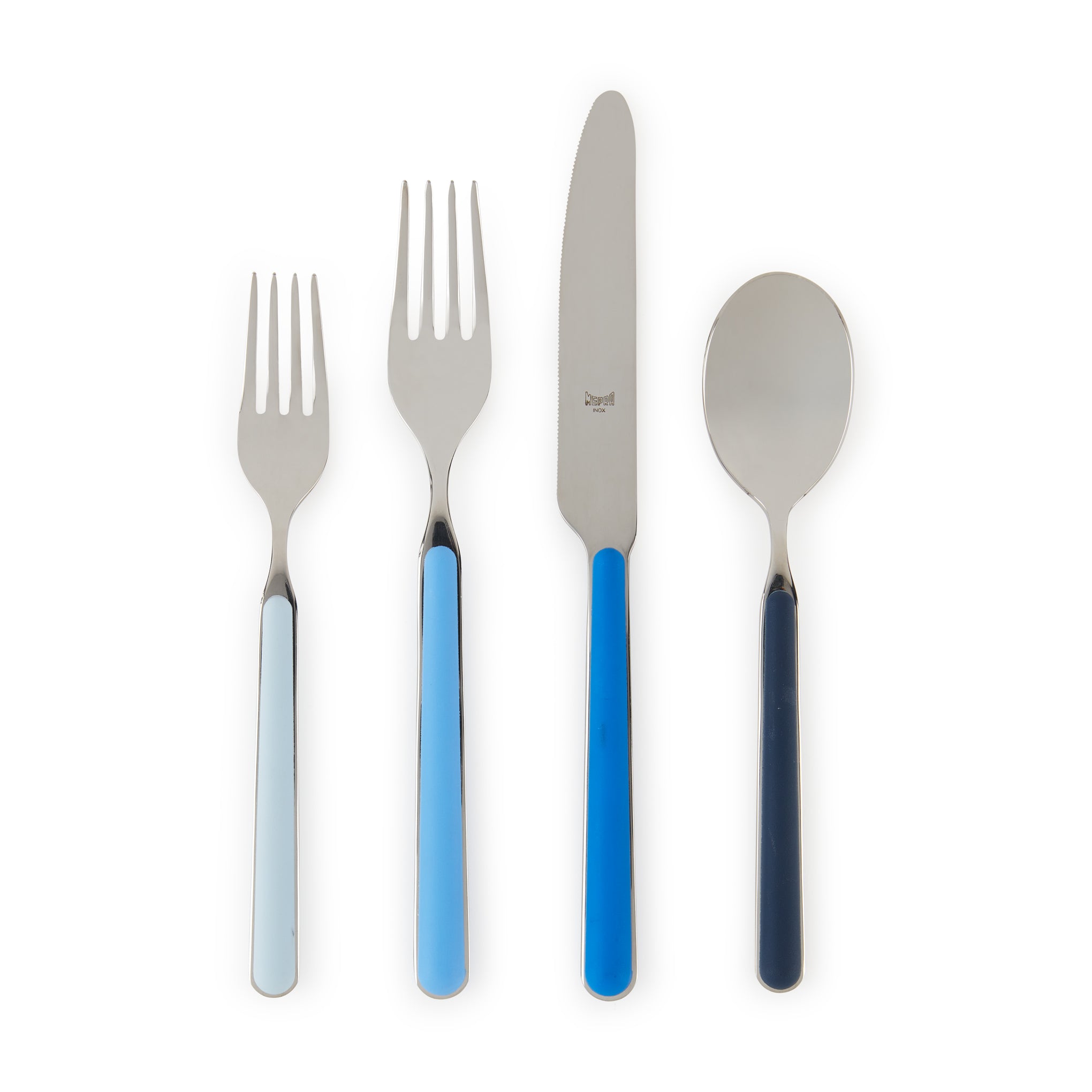 Fantasia Italian Stainless Steel Flatware Set - 4-Piece Colorful Dishwasher-Safe
