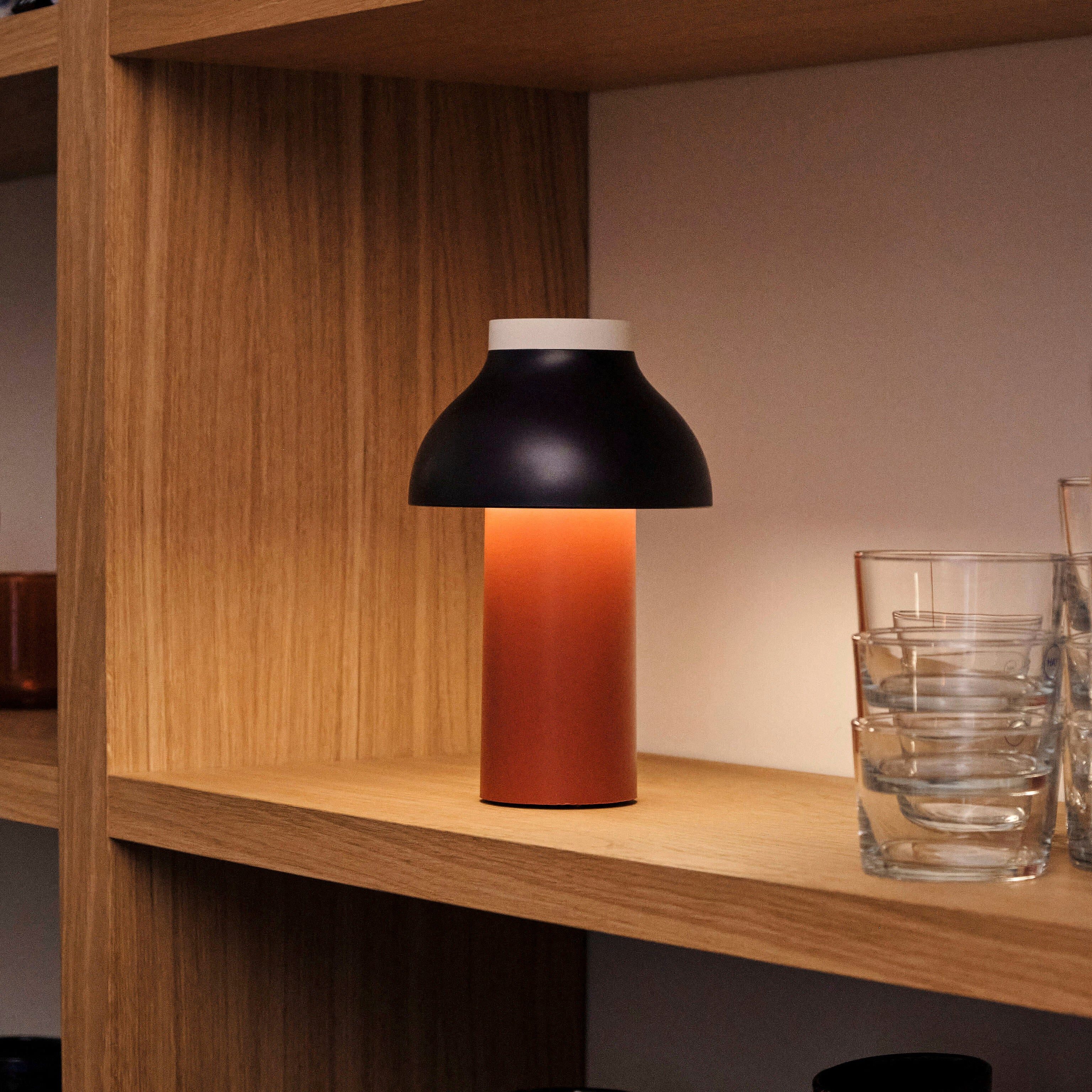 HAY PC Portable Rechargeable LED Lamp - Dusty Red Indoor/Outdoor Light