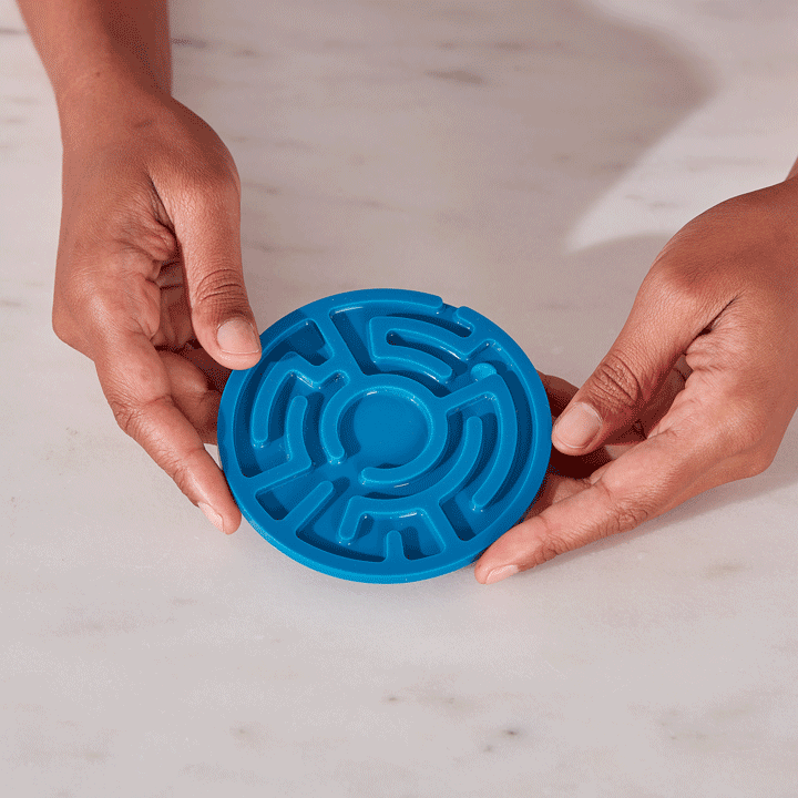 Water Droplet Maze Coasters - Set of 4 Blue Drink Coasters by Hui Zheng