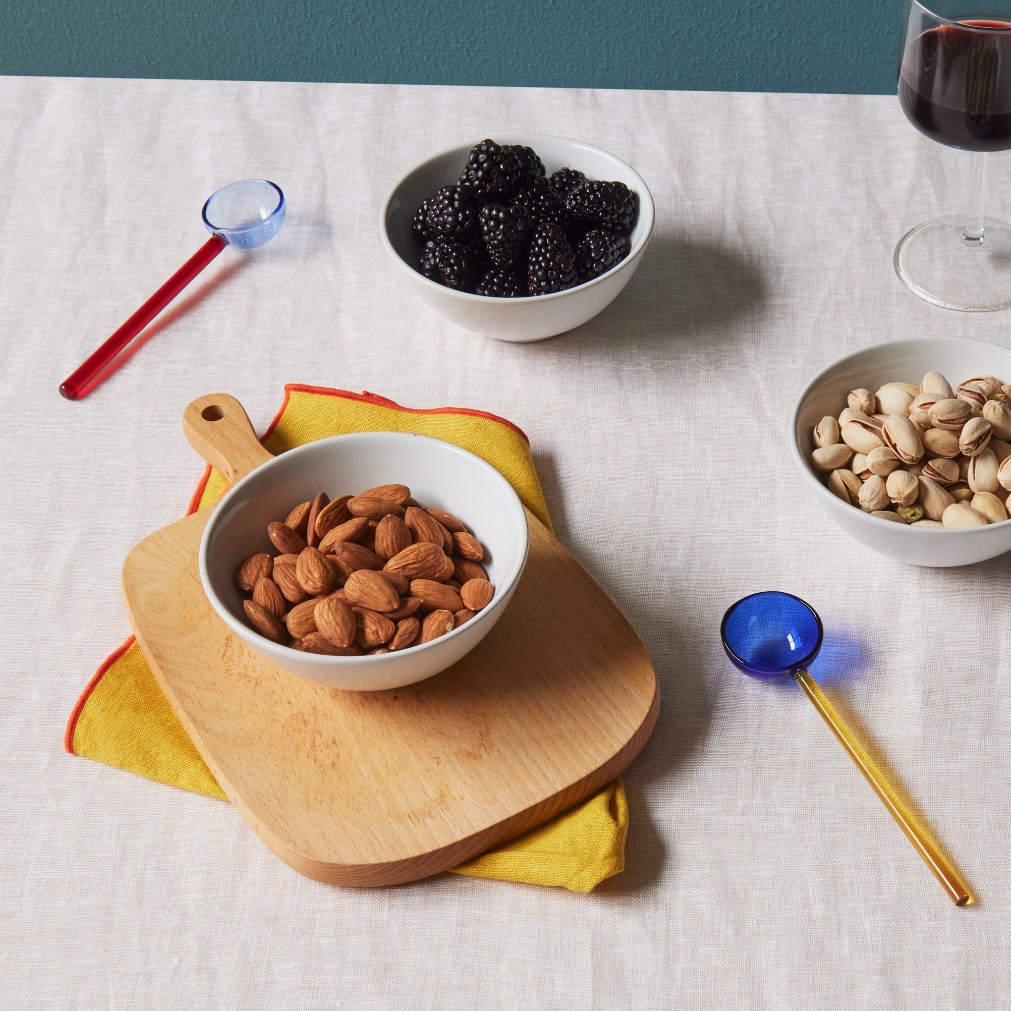 Dual-Colored Glass Spoons Set - Heat Resistant Borosilicate for Coffee & Cocktails