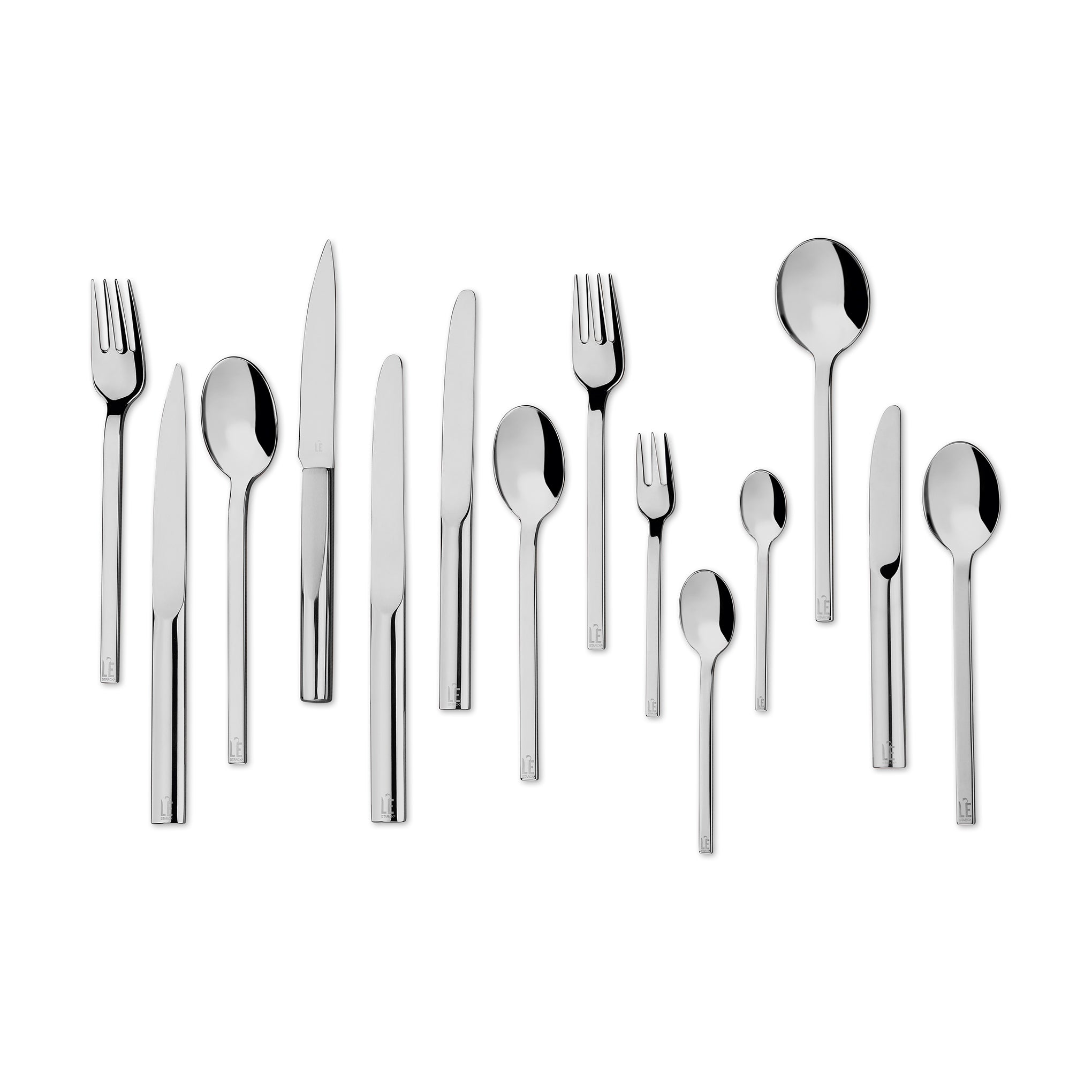 Philippe Starck x Degrenne L’E 30-Piece Stainless Steel Flatware Set