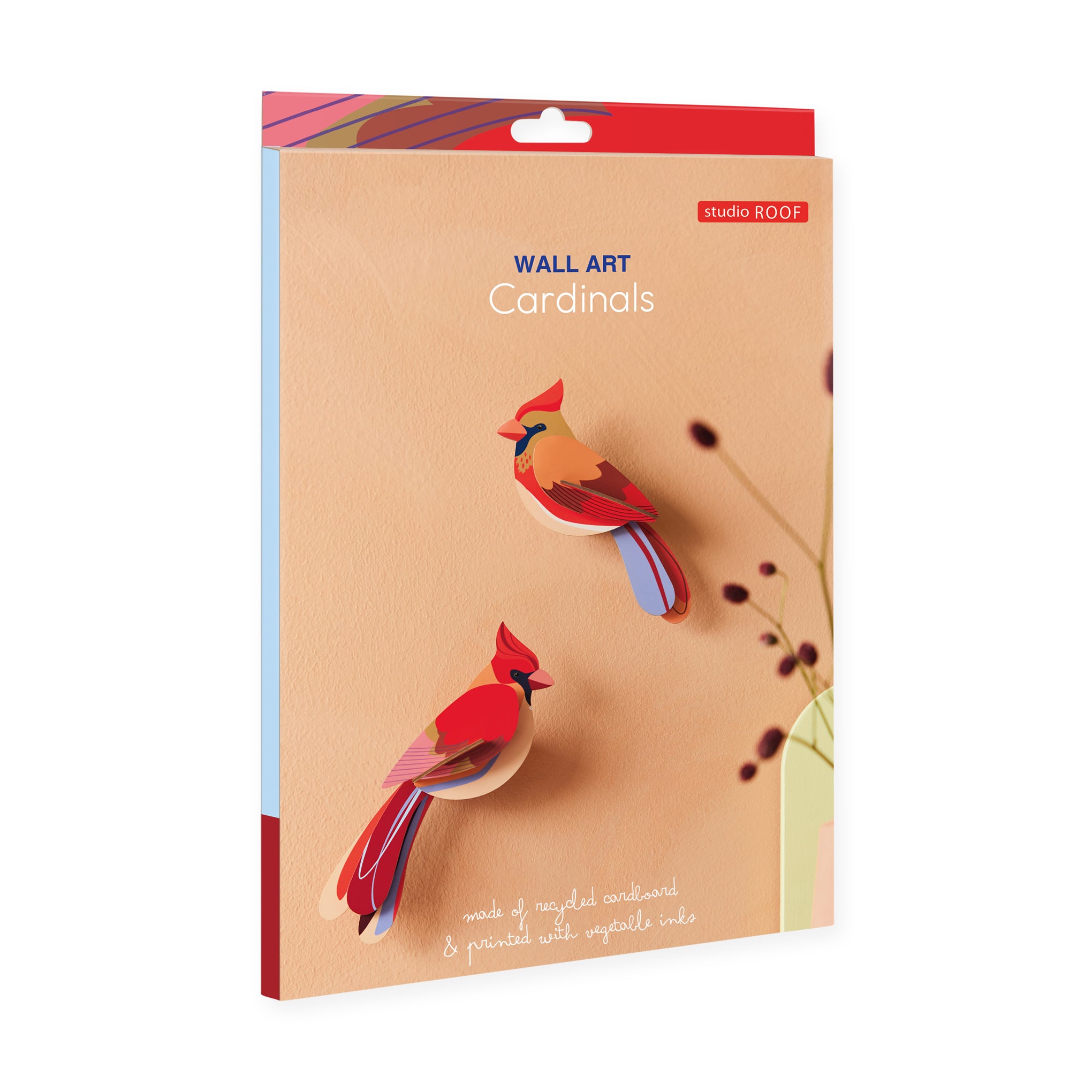 Cardinal DIY Wall Art Kit - Recycled Cardboard Bird Decor