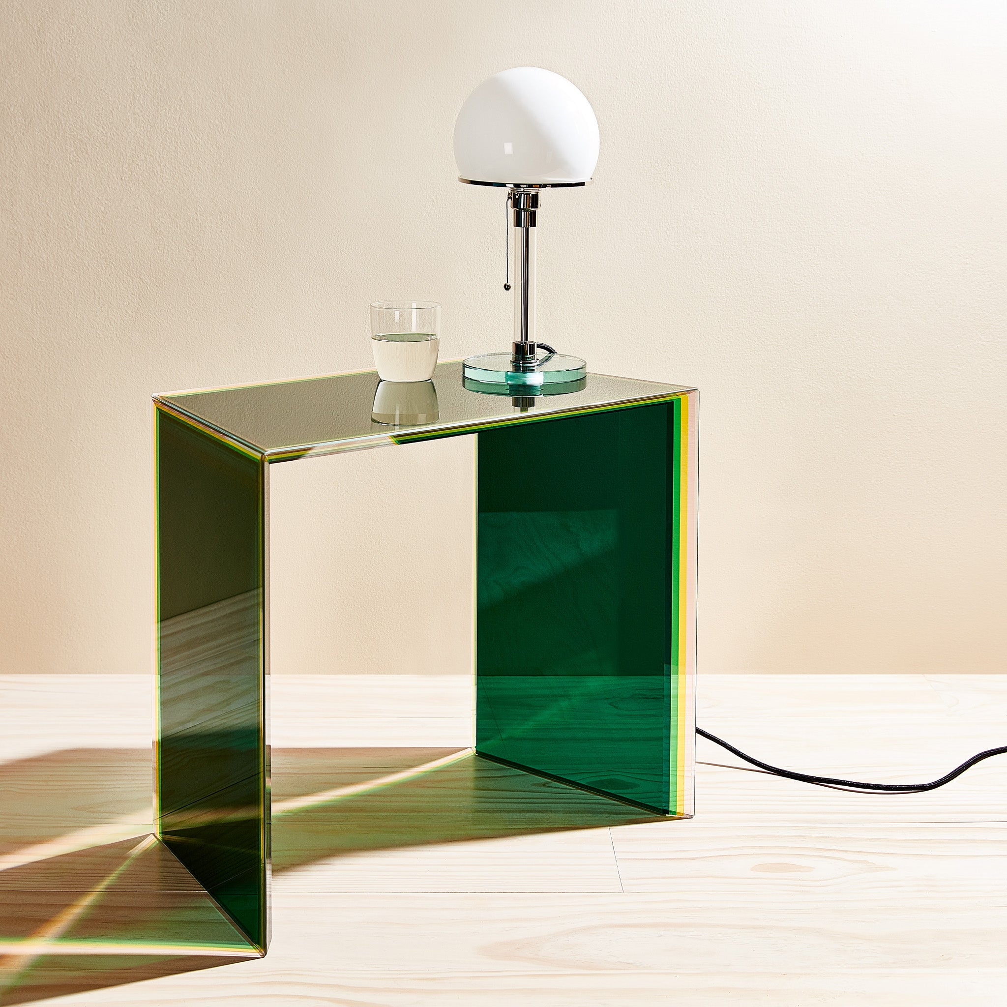 Bauhaus Table Lamp by Wilhelm Wagenfeld - Glass & Nickel Design