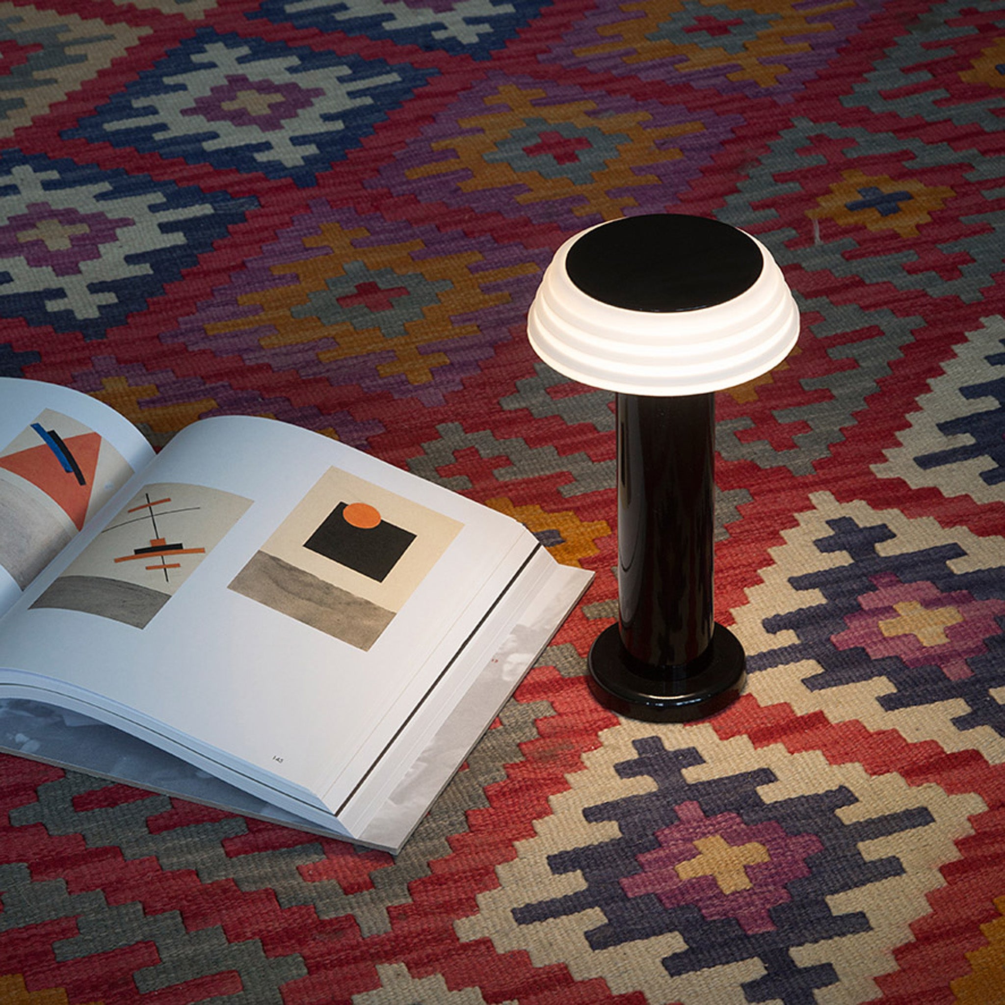 SOWDEN PL1 Rechargeable Portable Table Lamp - Red/Yellow, USB Charging
