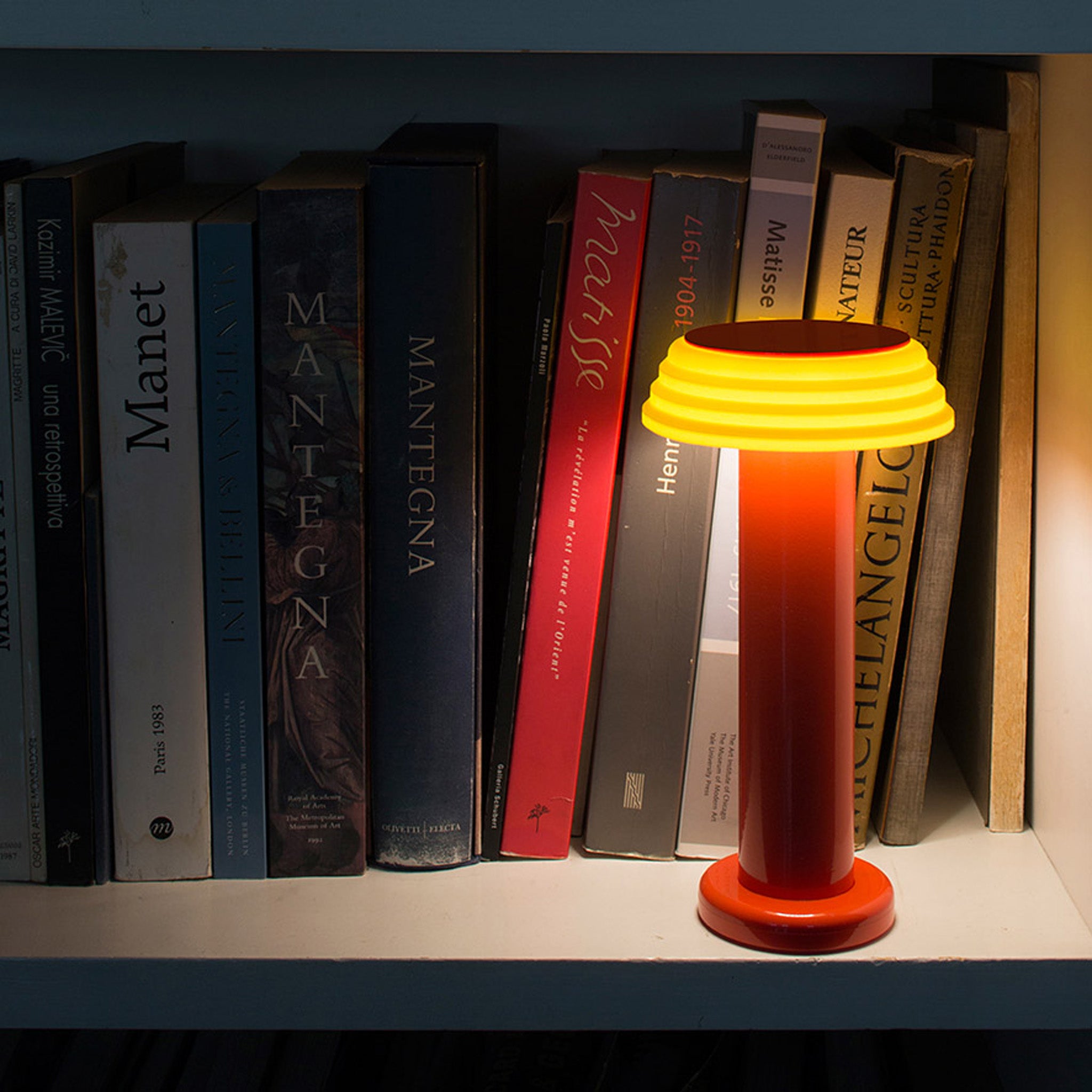 SOWDEN PL1 Rechargeable Portable Table Lamp - Red/Yellow, USB Charging