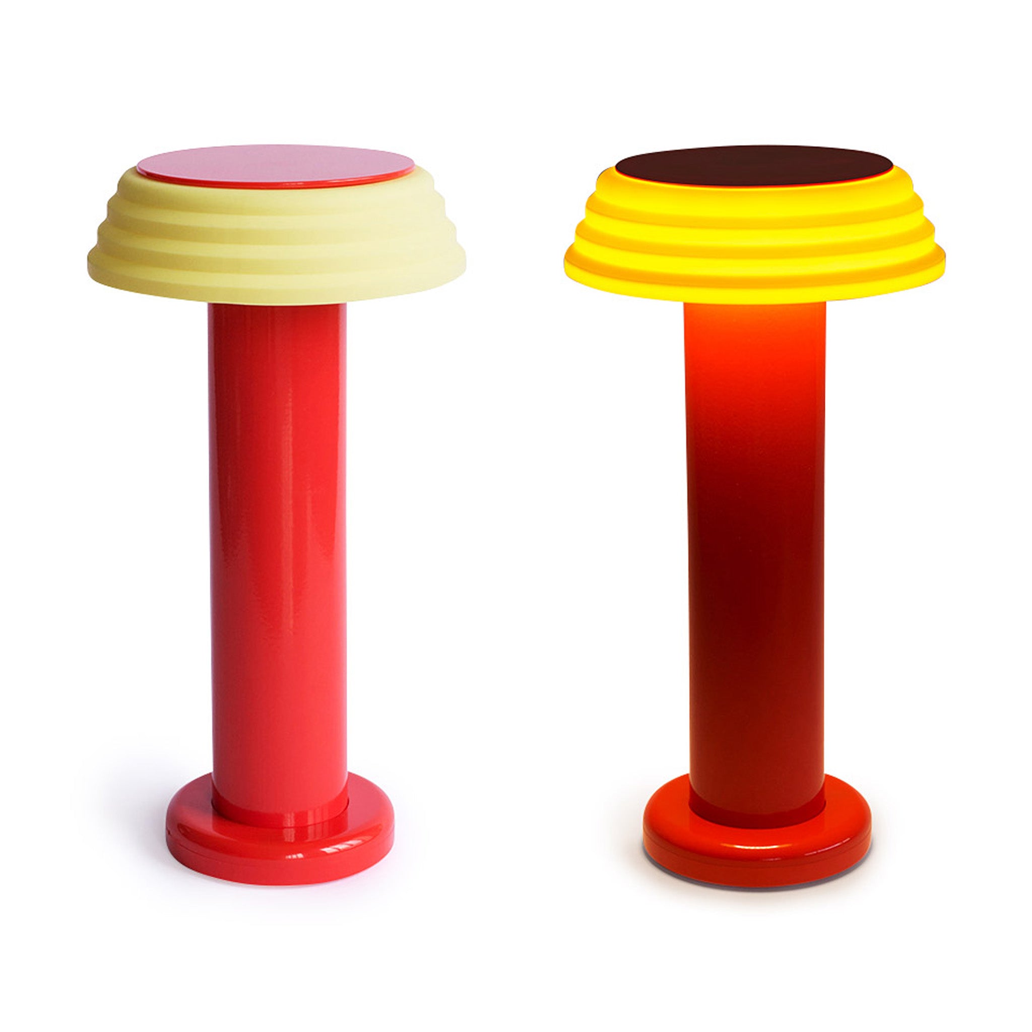 SOWDEN PL1 Rechargeable Portable Table Lamp - Red/Yellow, USB Charging