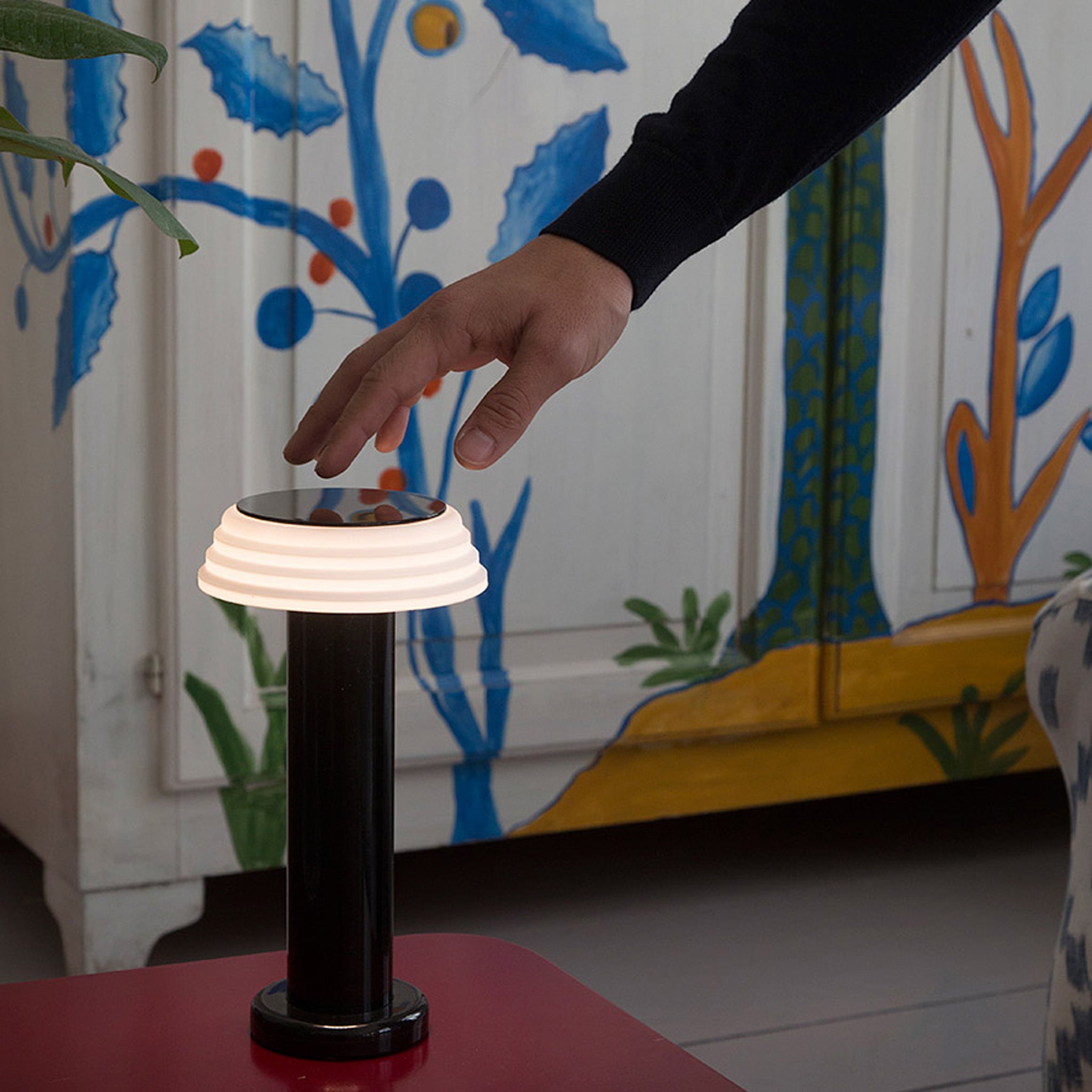 SOWDEN PL1 Rechargeable Portable Table Lamp - Red/Yellow, USB Charging